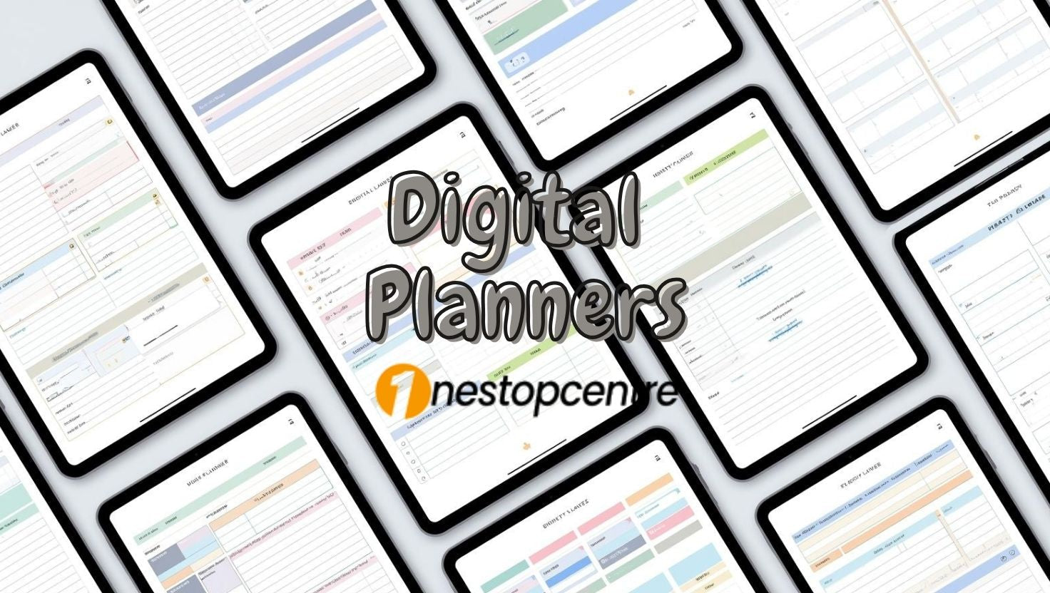 Digital planners for GoodNotes & Notability hyperlinked iPad planners - OneStopCentre