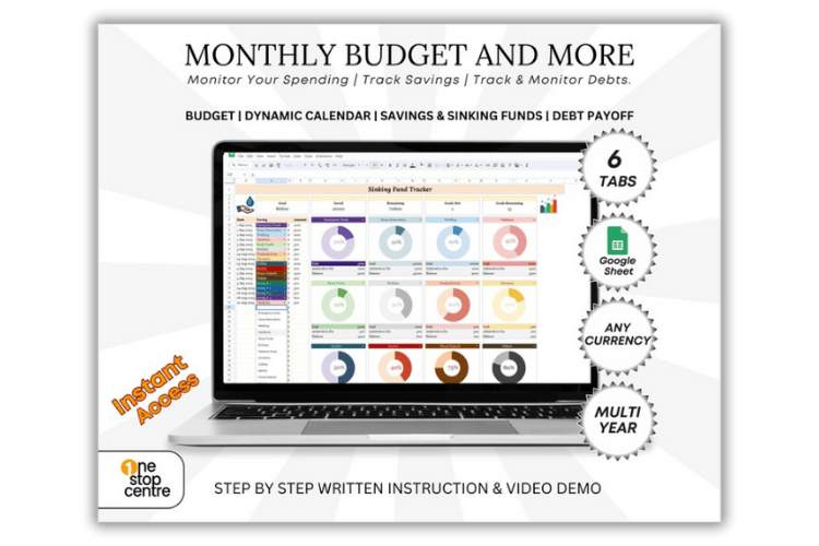Google Spreadsheet Templates Bundle – Trackers, Planners, and Dashboards