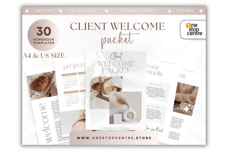 Editable Canva Templates for E-Books, Client Welcome Guides & Business Packets