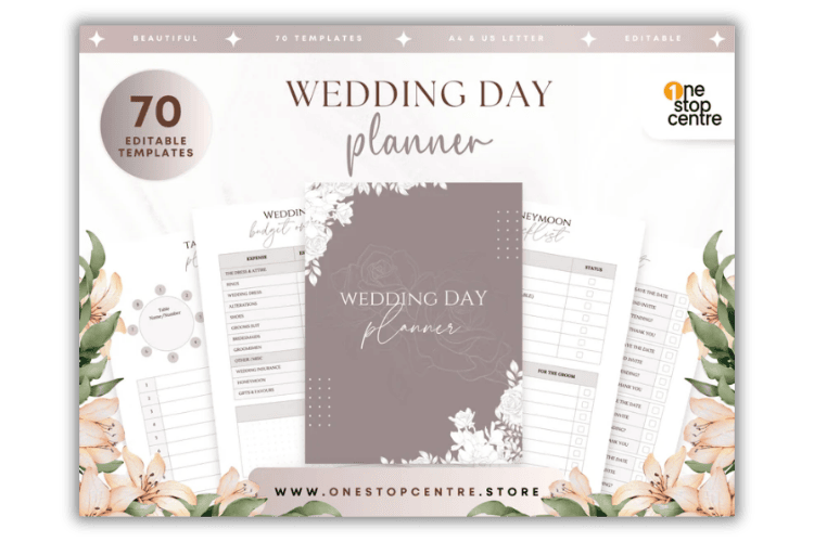 Modern editable Canva wedding invitation templates – floral, boho, minimalist styles for print or digital send