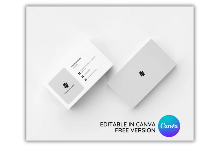 Editable business card templates – minimalist and professional Canva designs for entrepreneurs and small businesses