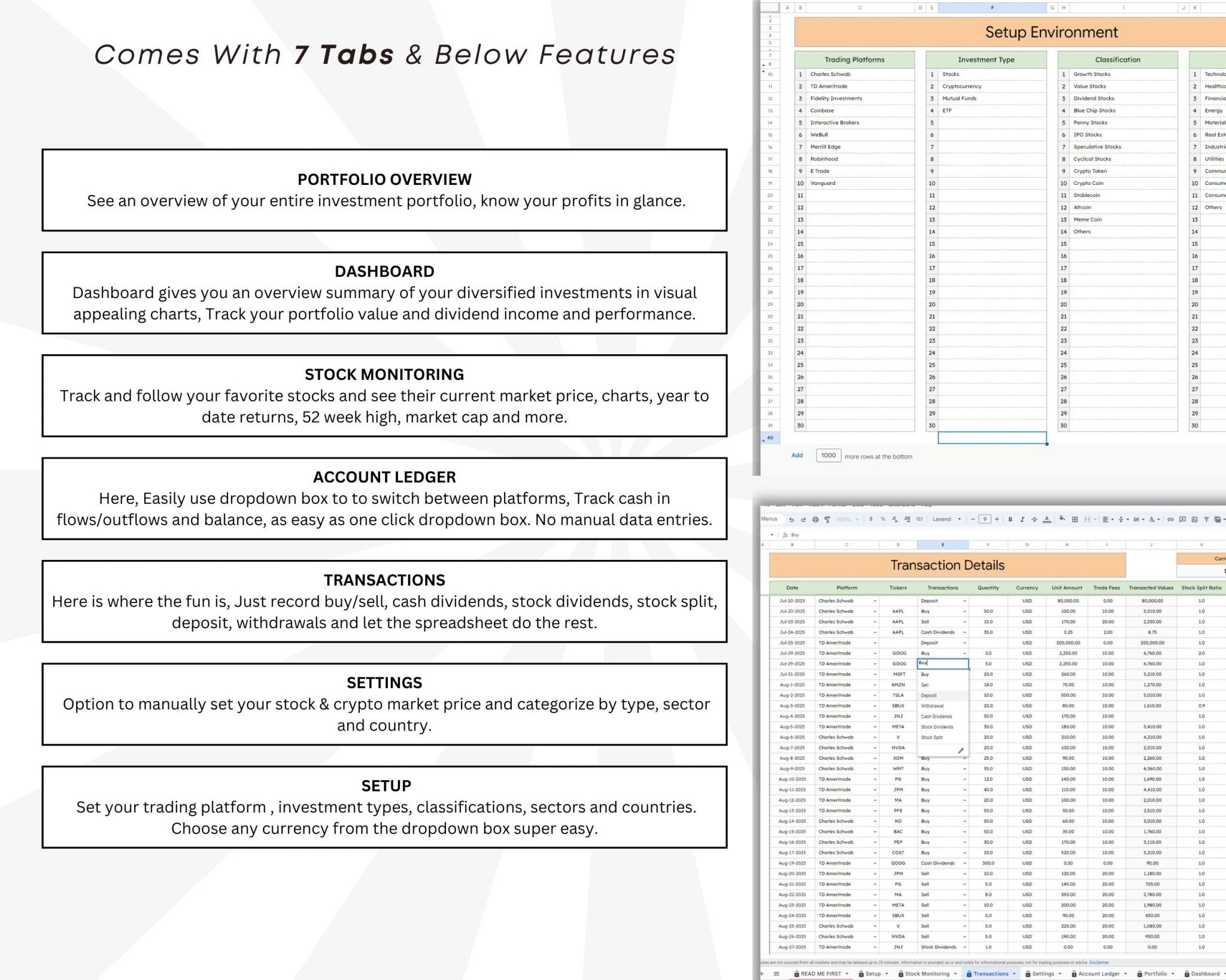 Crypto investment return tracking chart