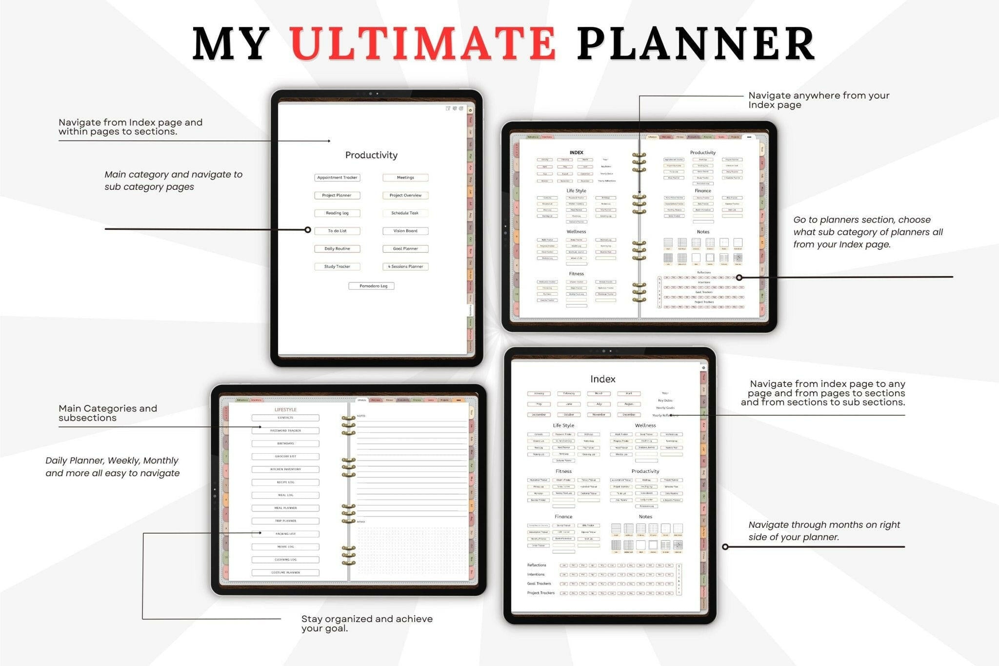 Showcasing Navigation Compatible annotation apps displayed on iPad screen