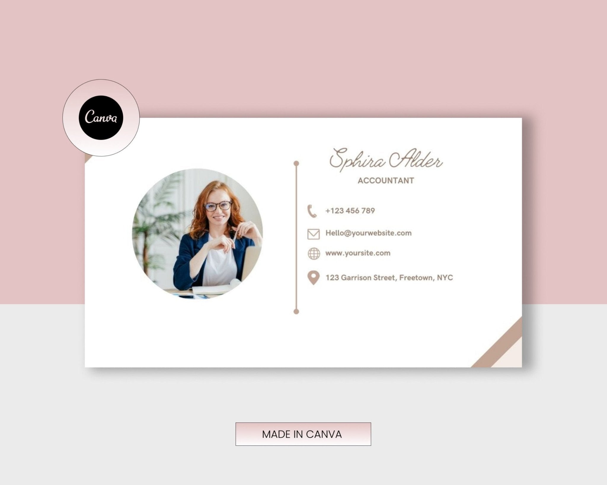 Digital business card template for freelancers