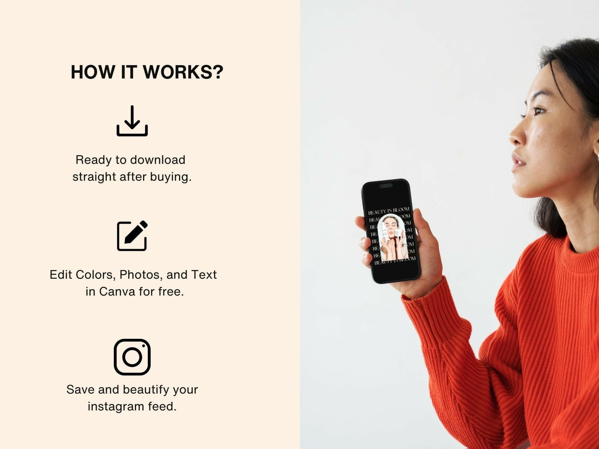 Customizable Instagram skin care price list and routine guides