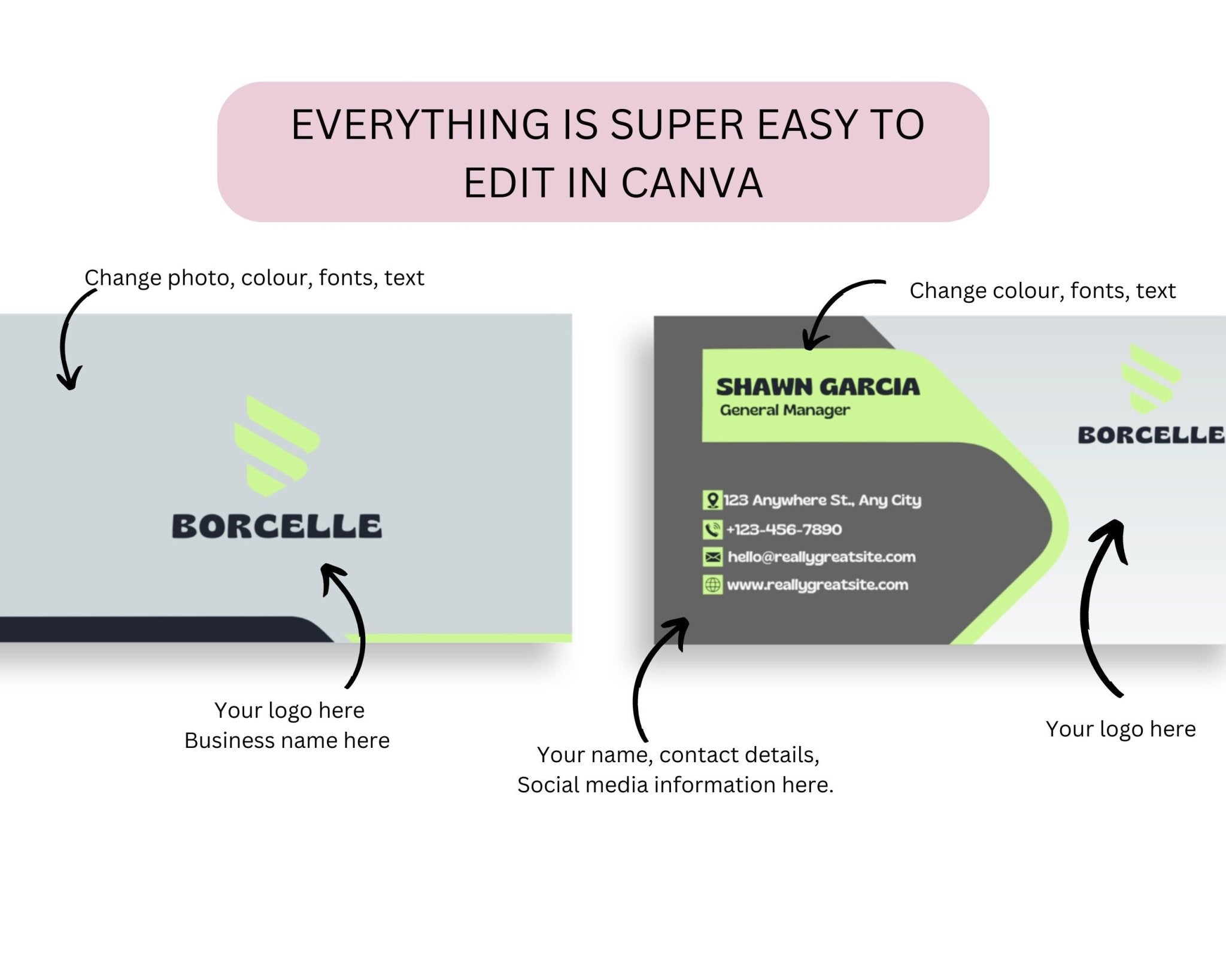 Elegant and modern business card design