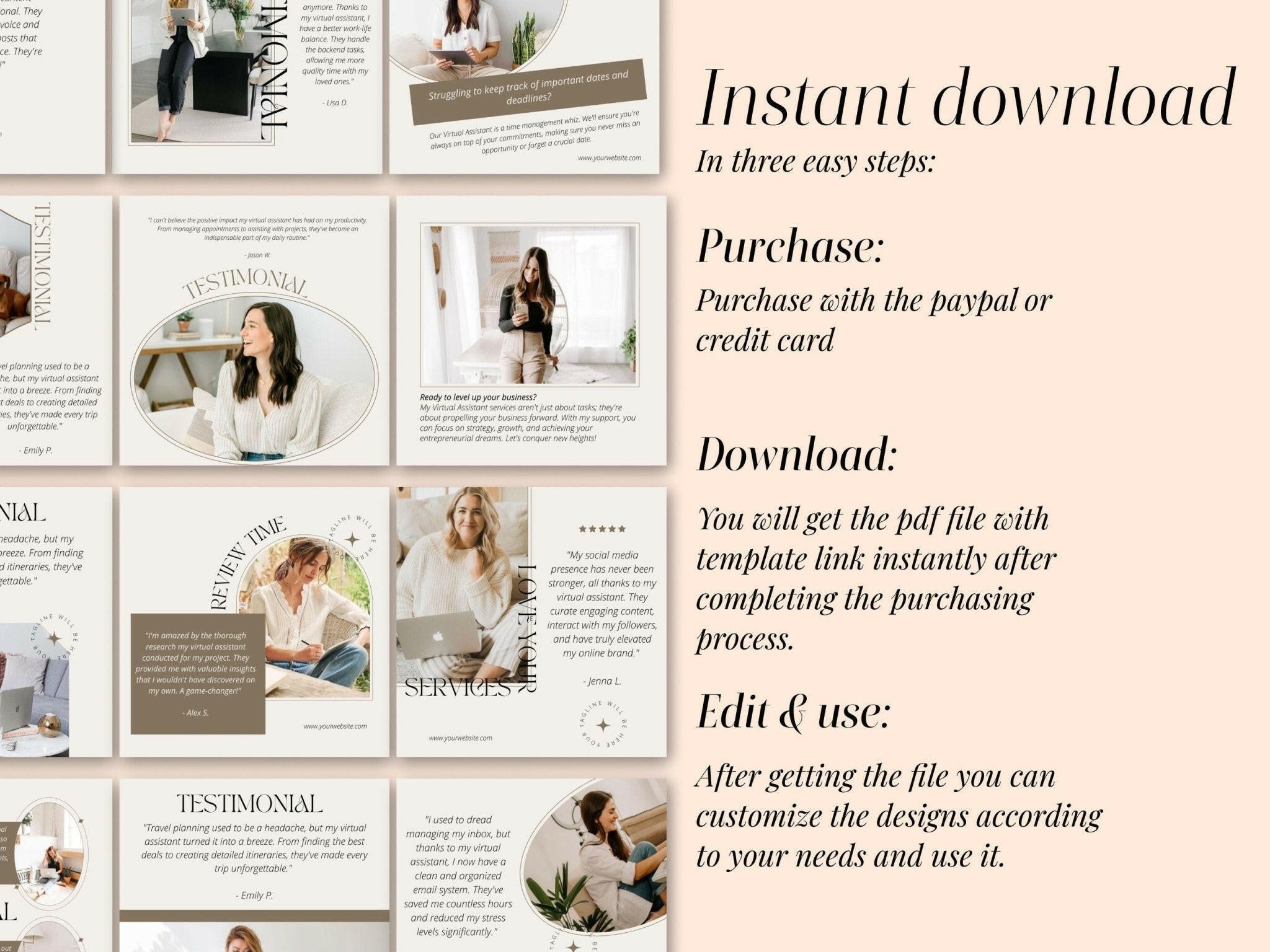 Process and Workflow carousel template for onboarding