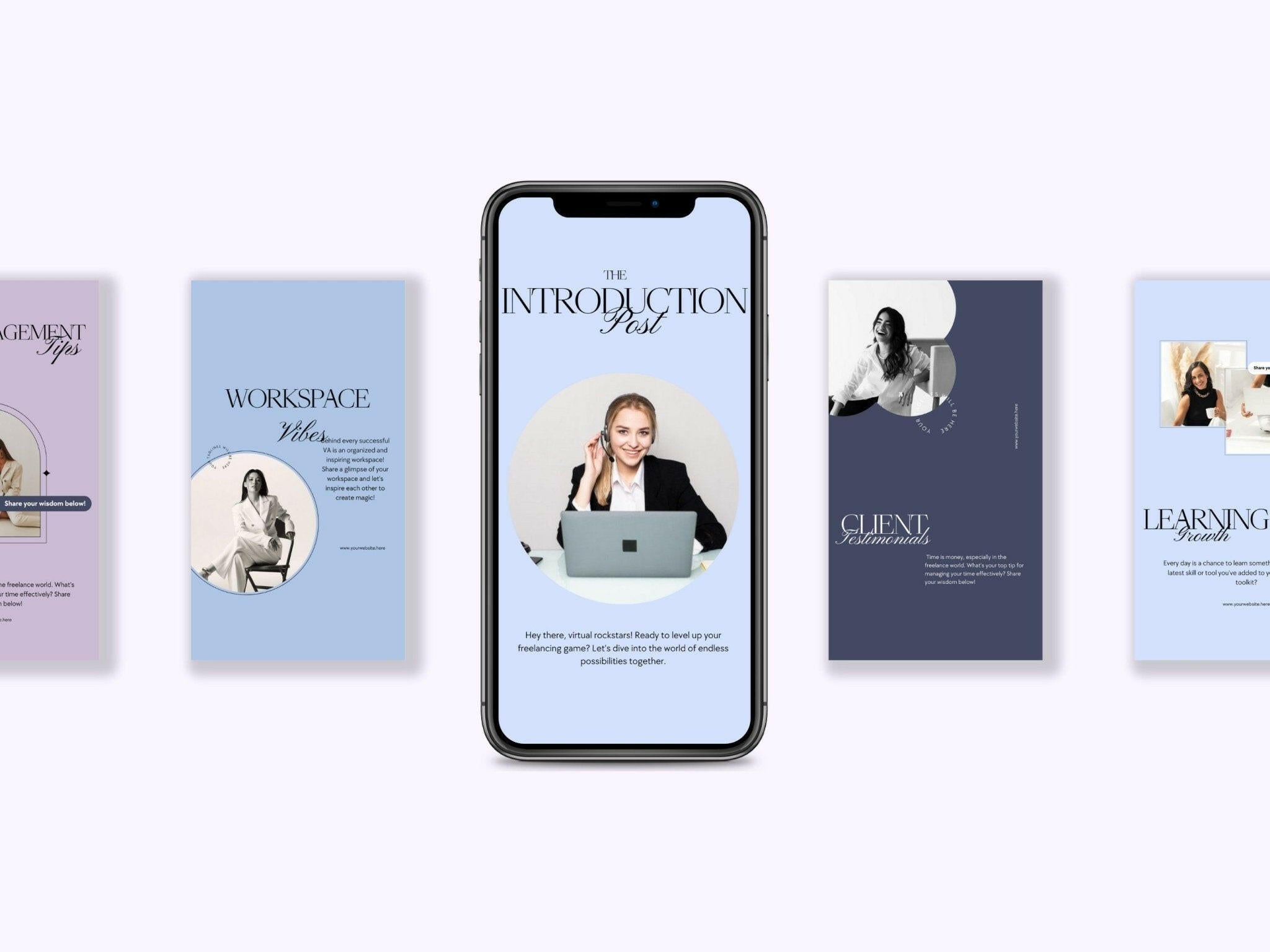 VA branding Instagram post designs in Canva