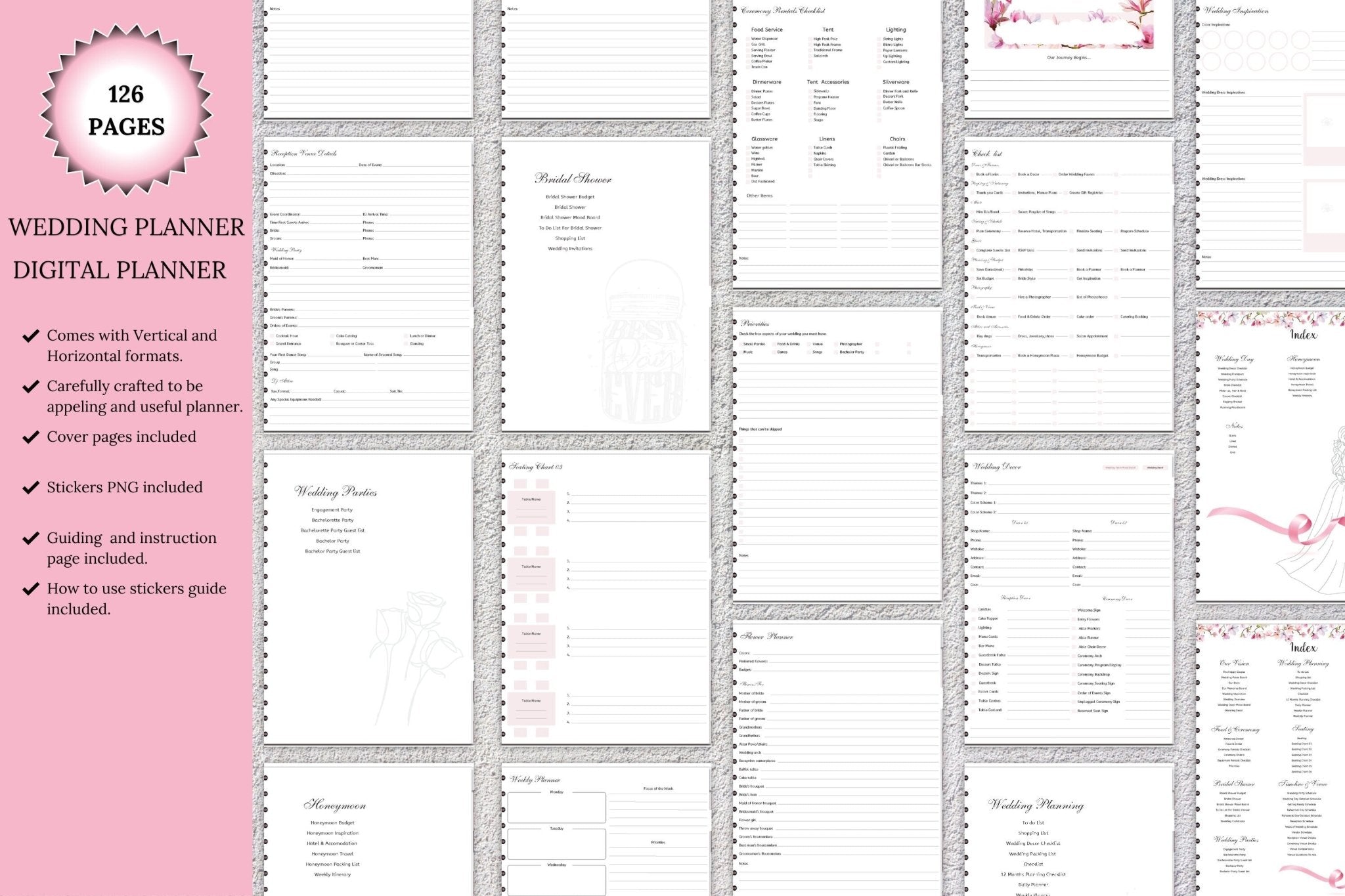 Digital guest list and seating chart planner