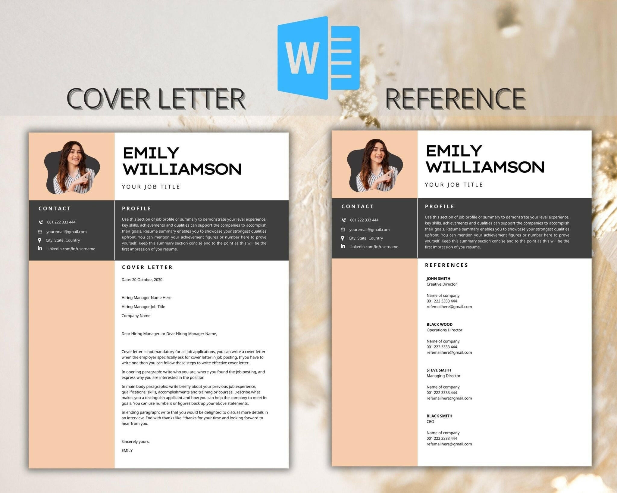 A4 and US Letter resume formats shown