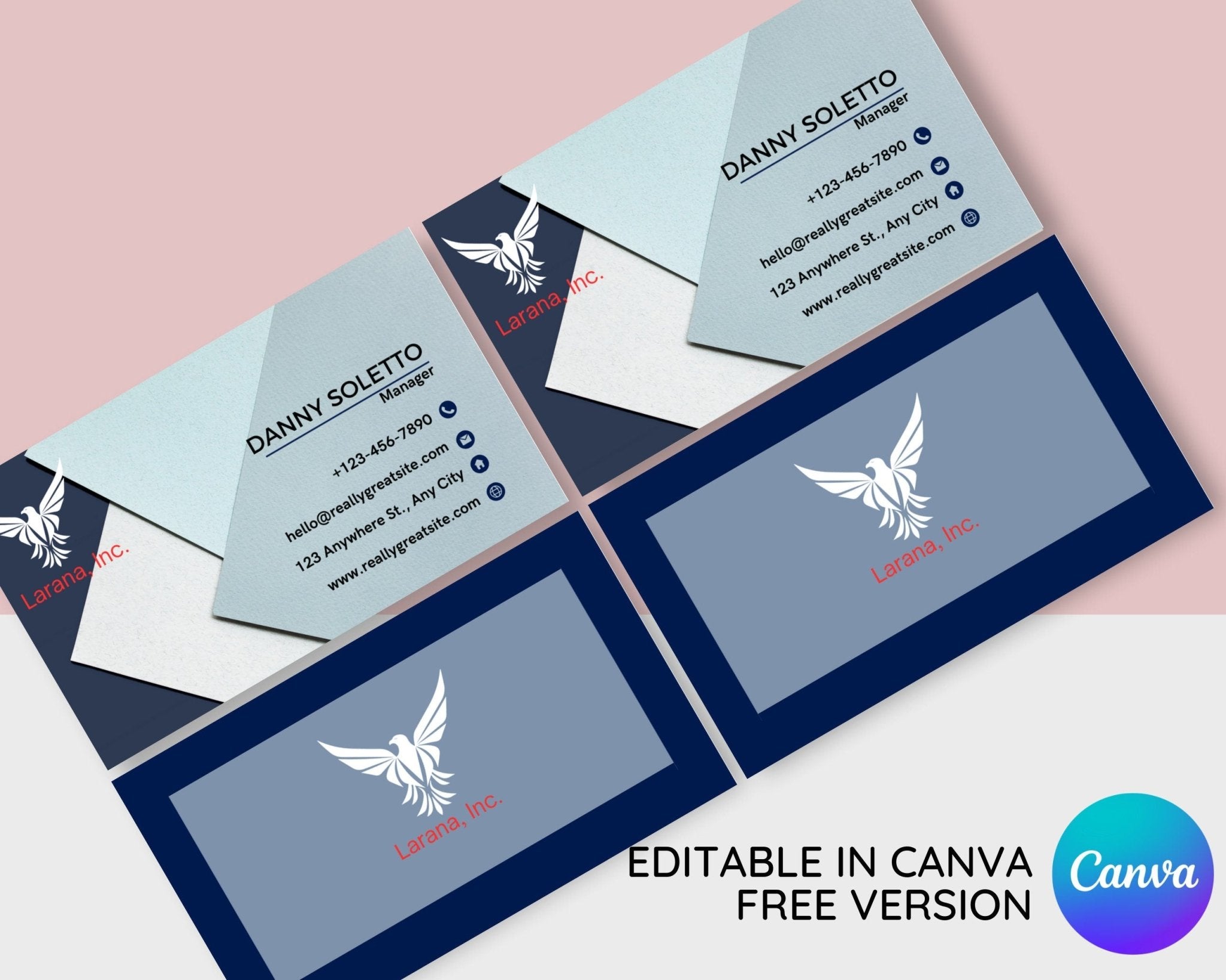 Customizable business card in Canva