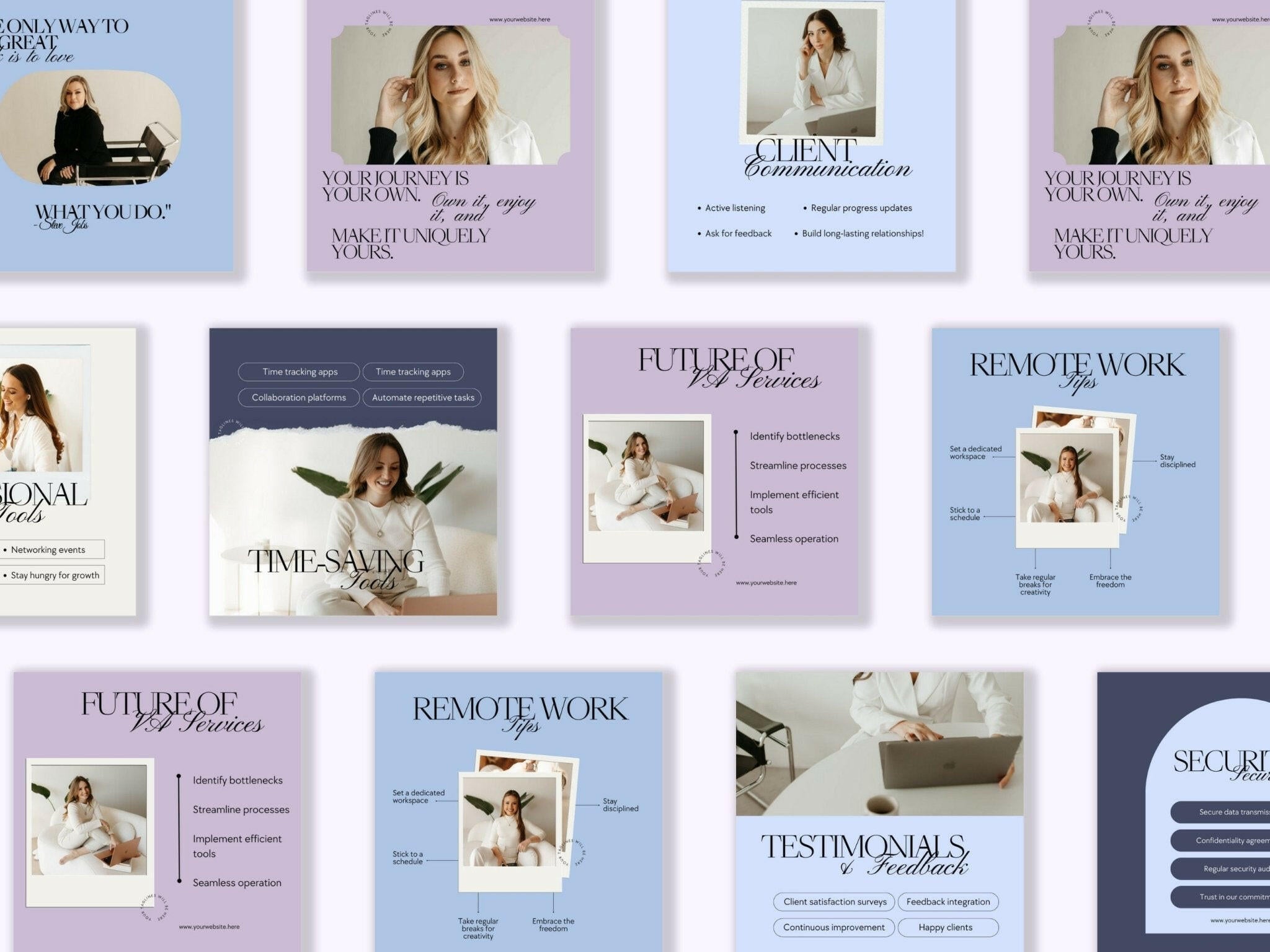 Editable Instagram templates for online business owners