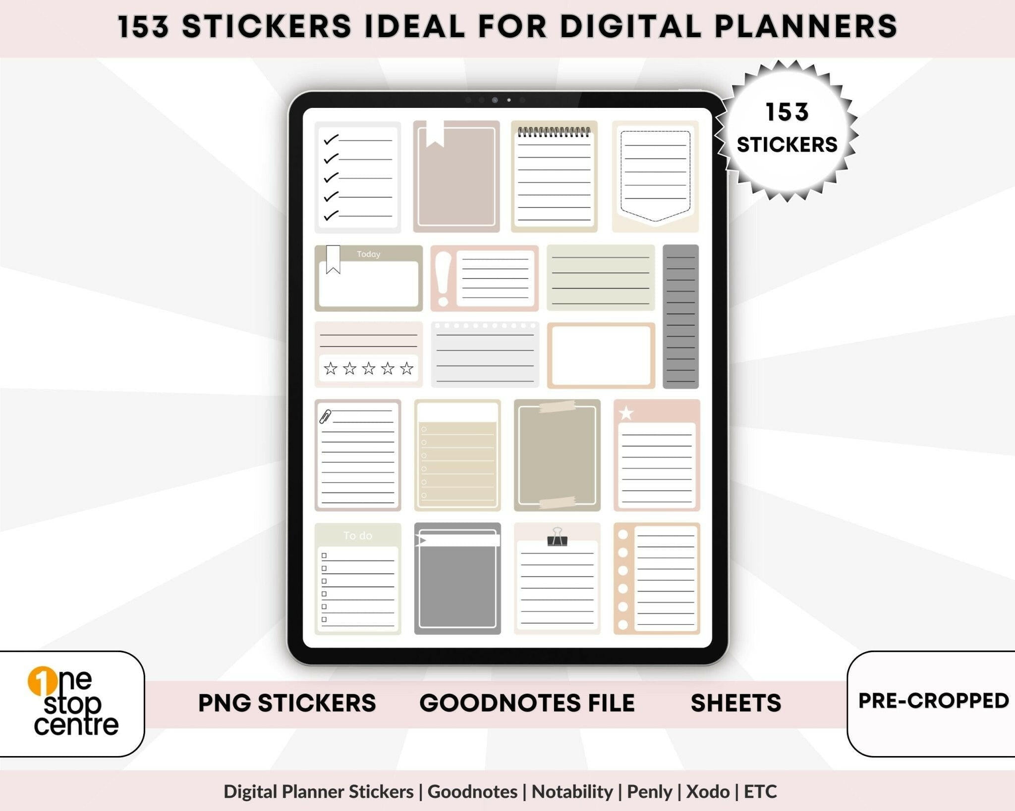 Sticker sheets and individual PNGs side by side
