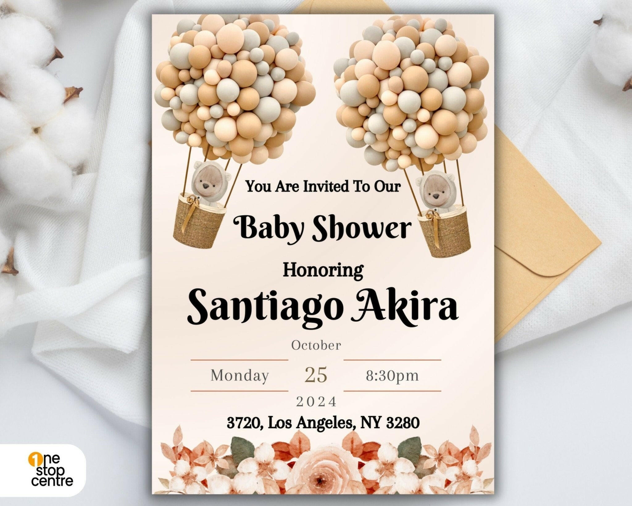 Baby shower printable invitation card