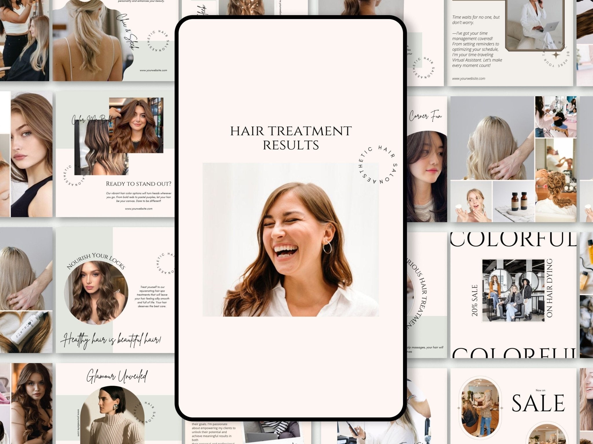 Before and after hair treatment post design