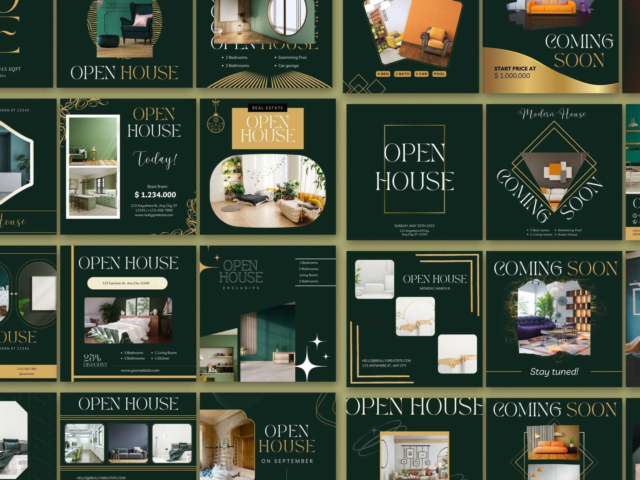 “Real estate educational and promotional Instagram designs”