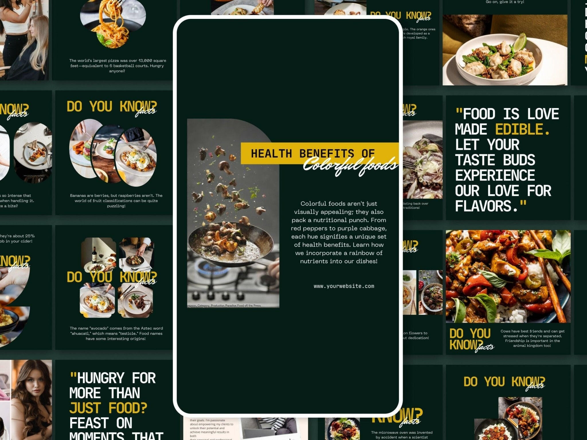 Canva menu and special announcement templates for IG