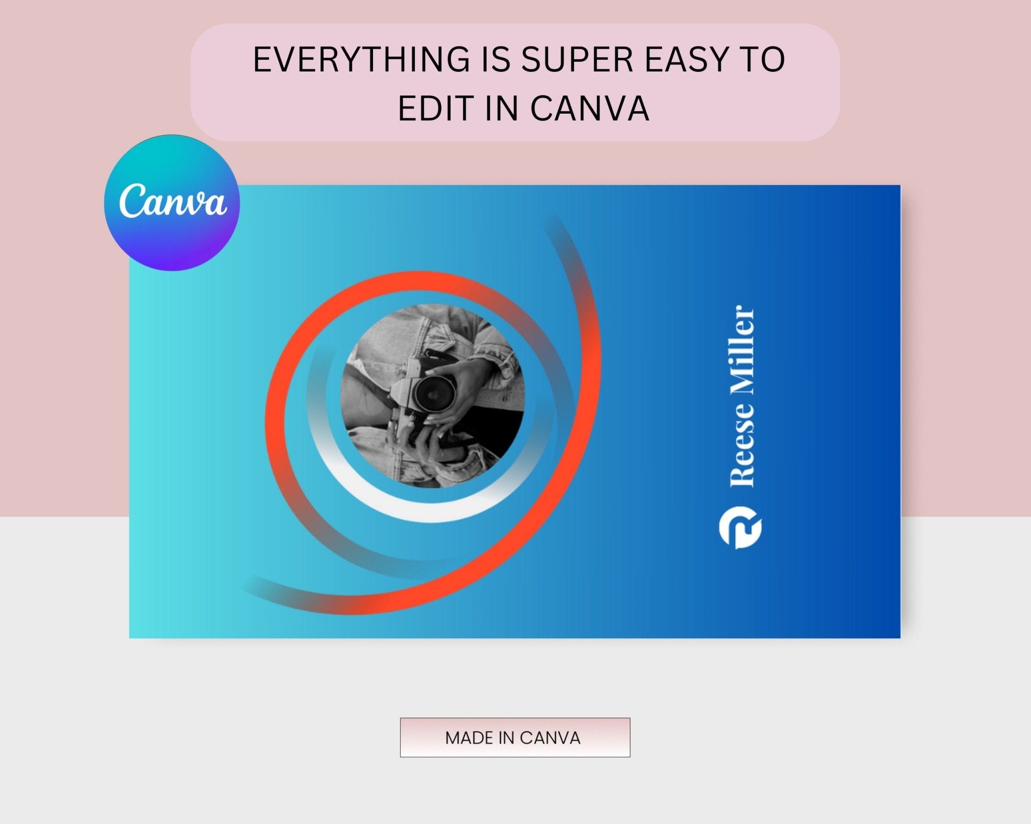 Editable double-sided business card