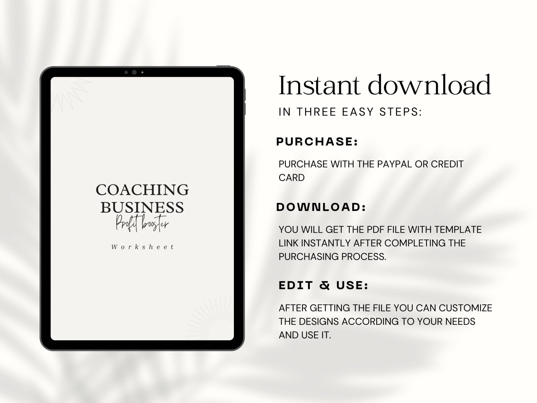 Printable productivity coaching templates layout
