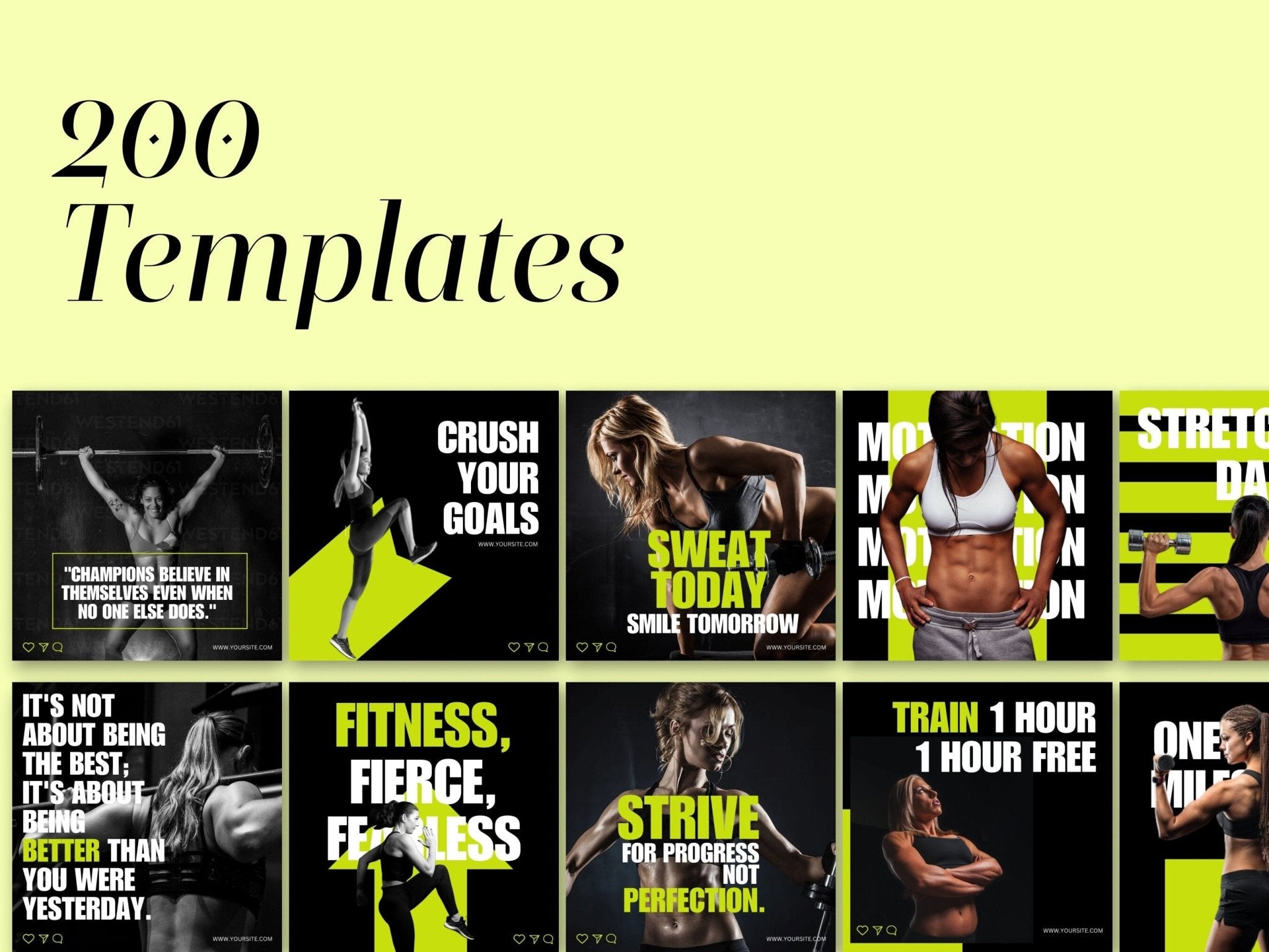 Editable Canva templates for personal trainers and gyms