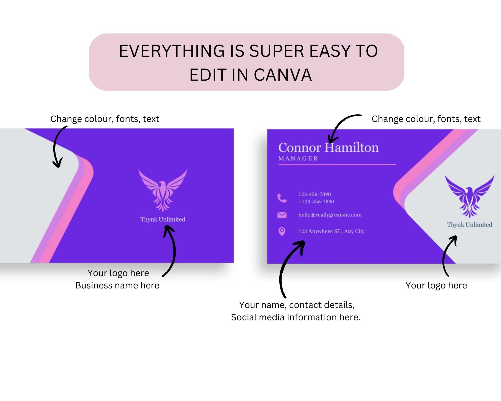 Professional double-sided business card design