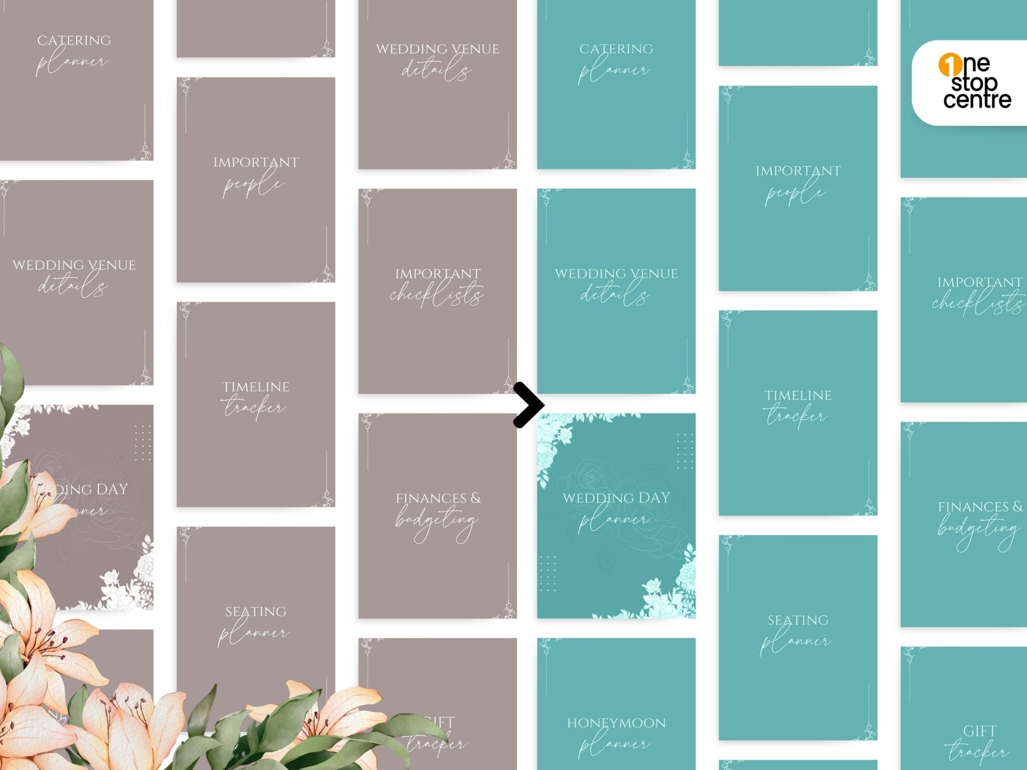 Editable wedding binder pages for brides"