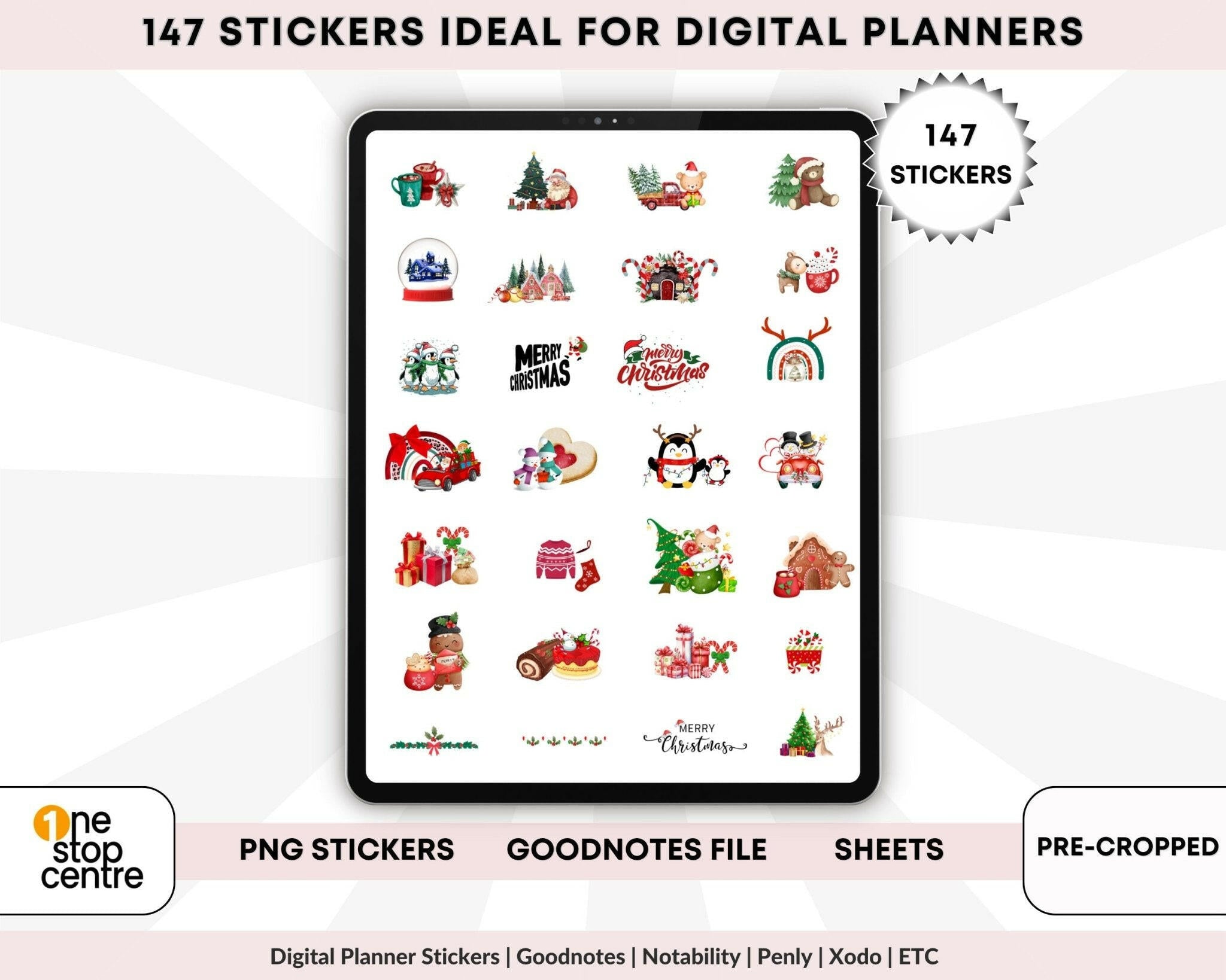 Goodnotes Christmas sticker elements