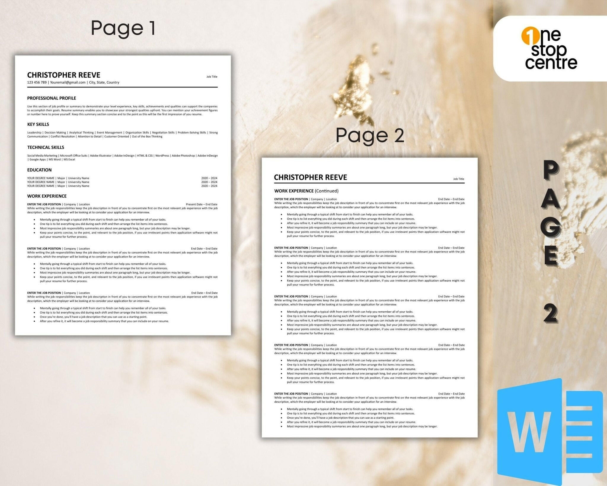 “Clean resume layout compatible with applicant tracking systems”