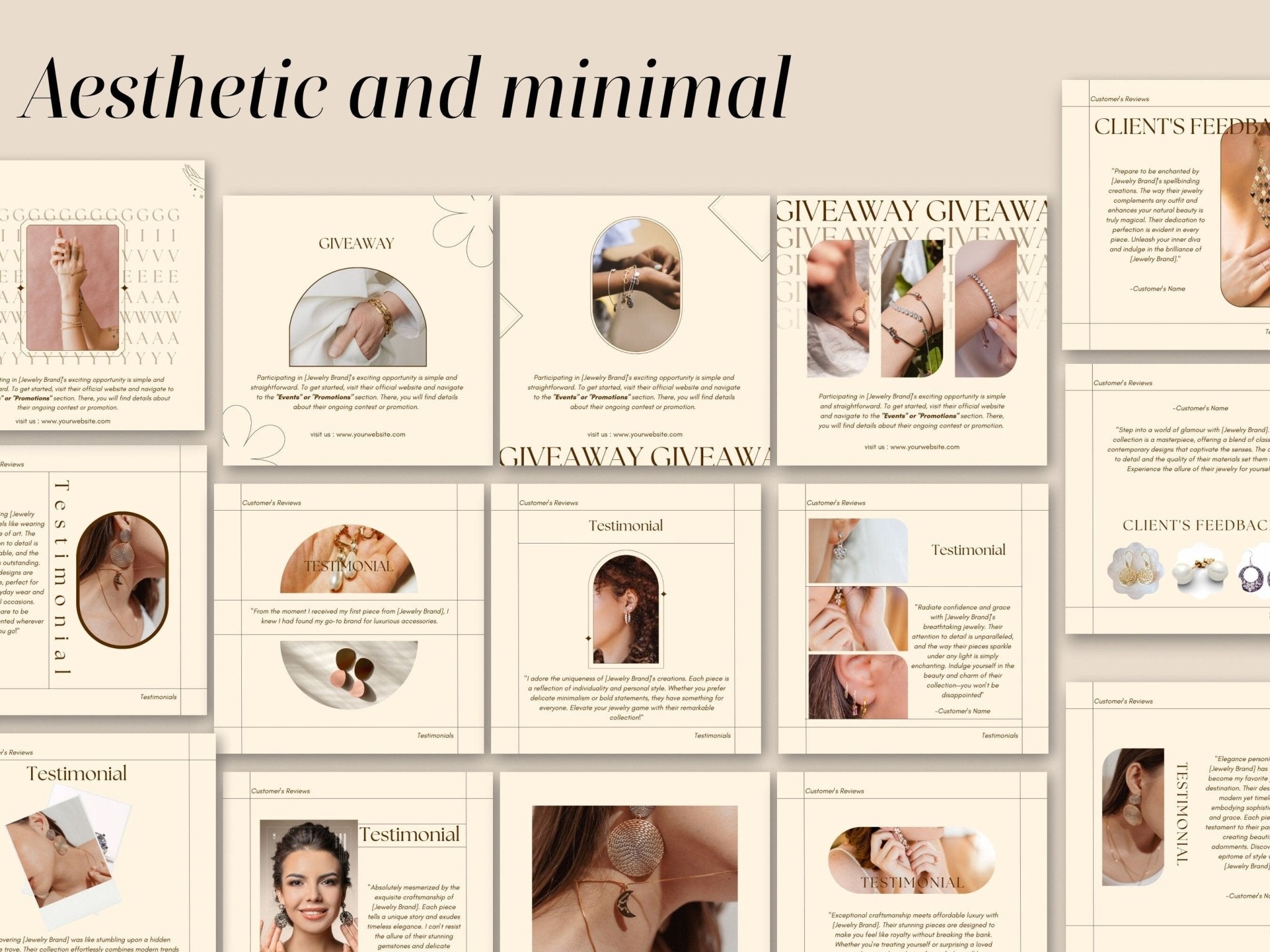 1080x1920px Canva story templates for jewelry collections