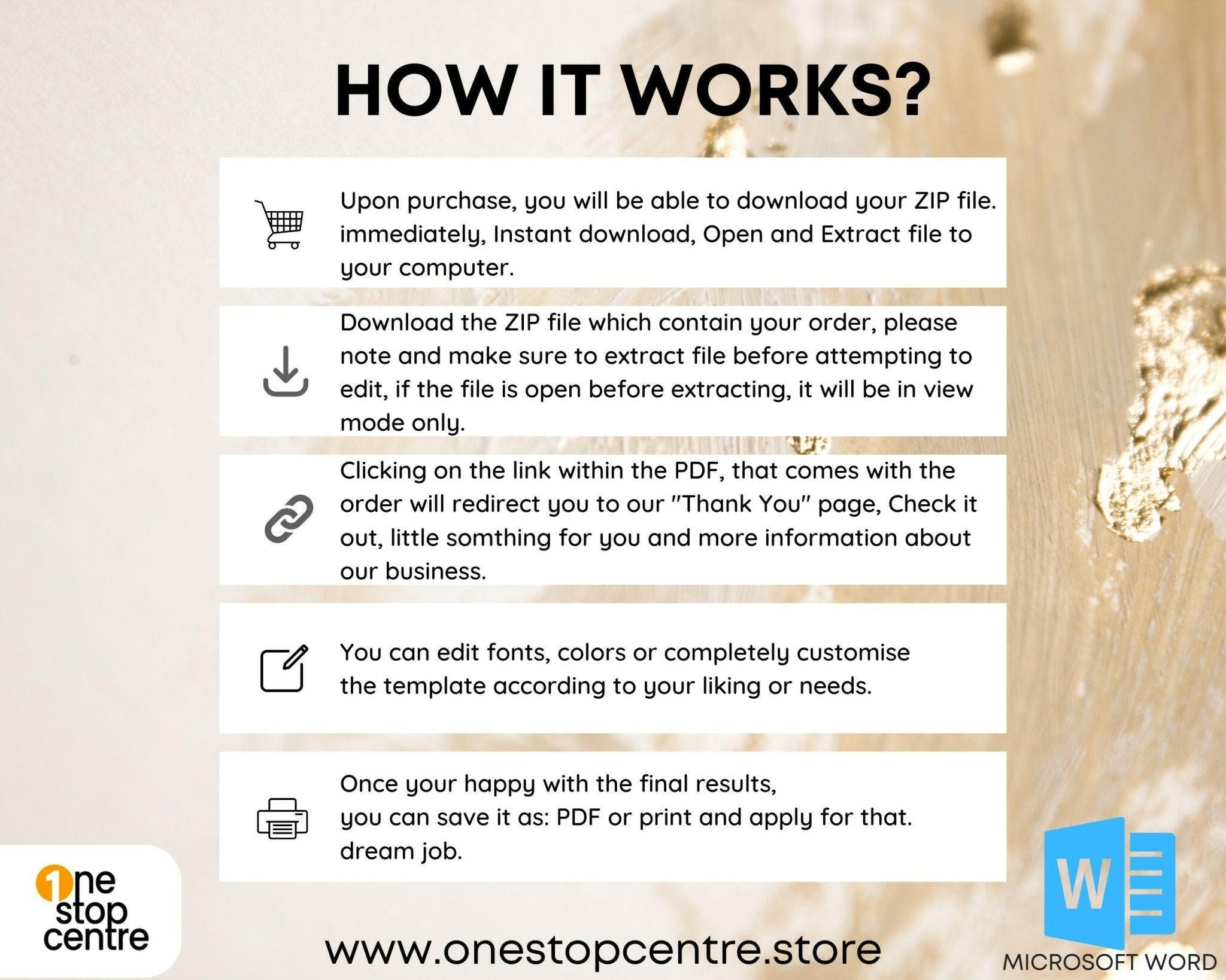 how it works to download and start editing resume template ats friendly