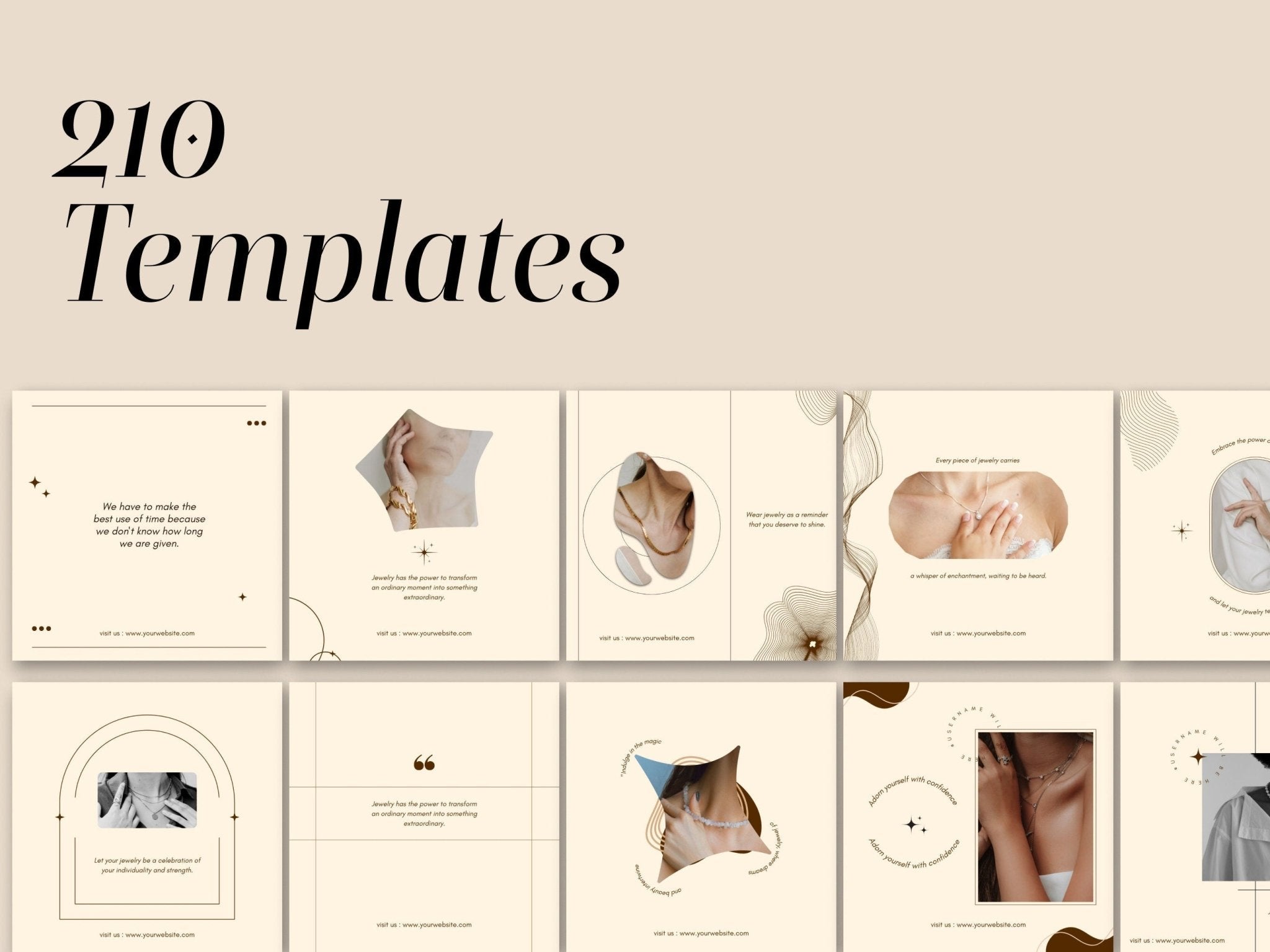 Editable Instagram story templates for jewelry brands