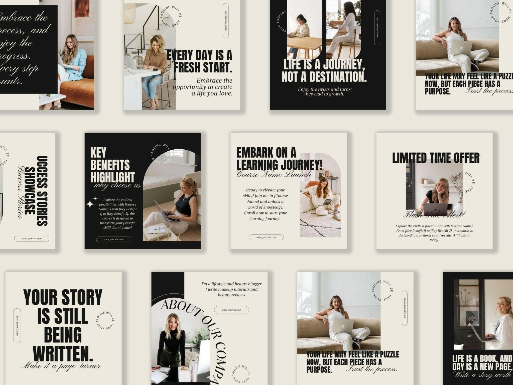 Social media Coaching program overview post template