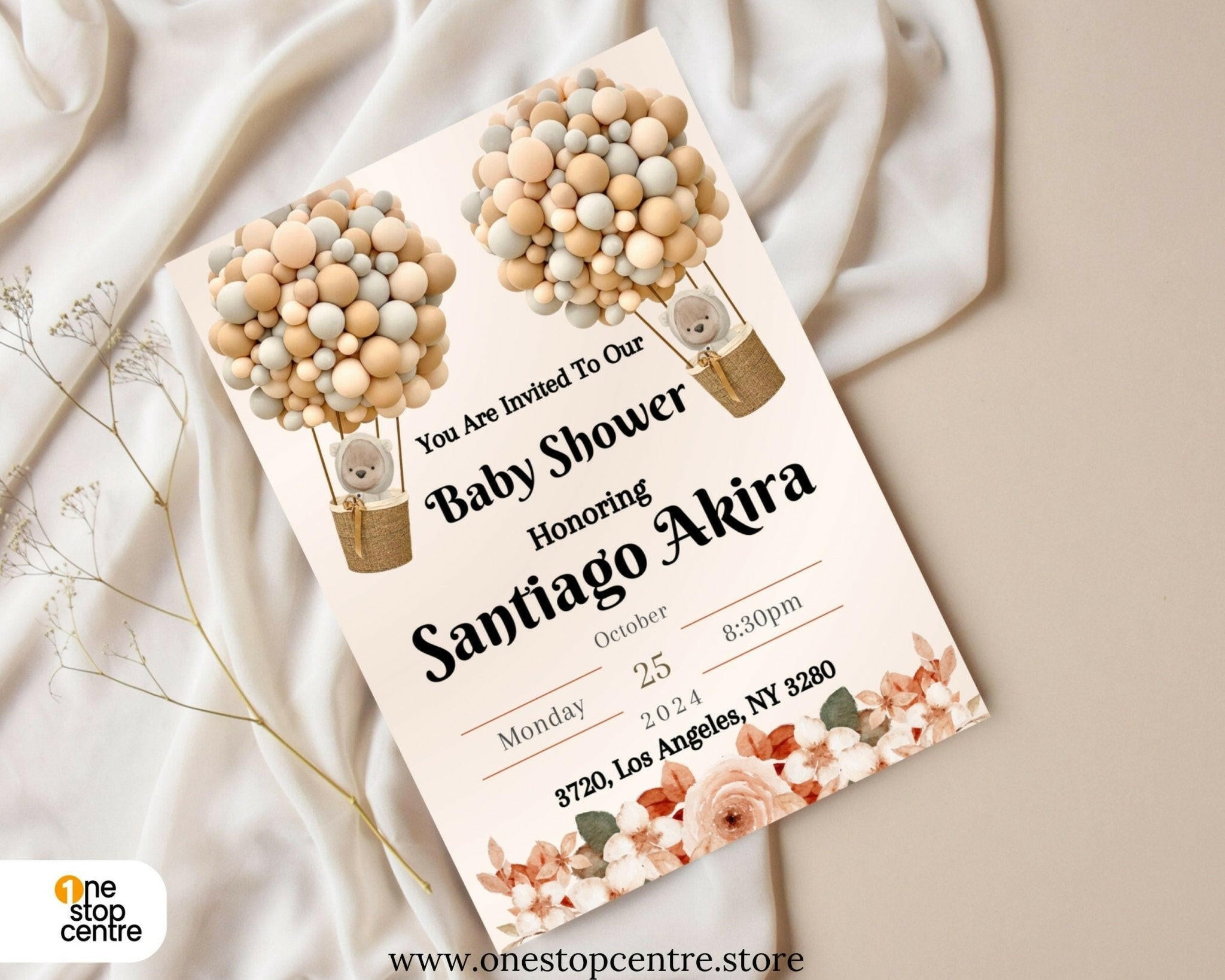 Custom baby shower invite for digital use