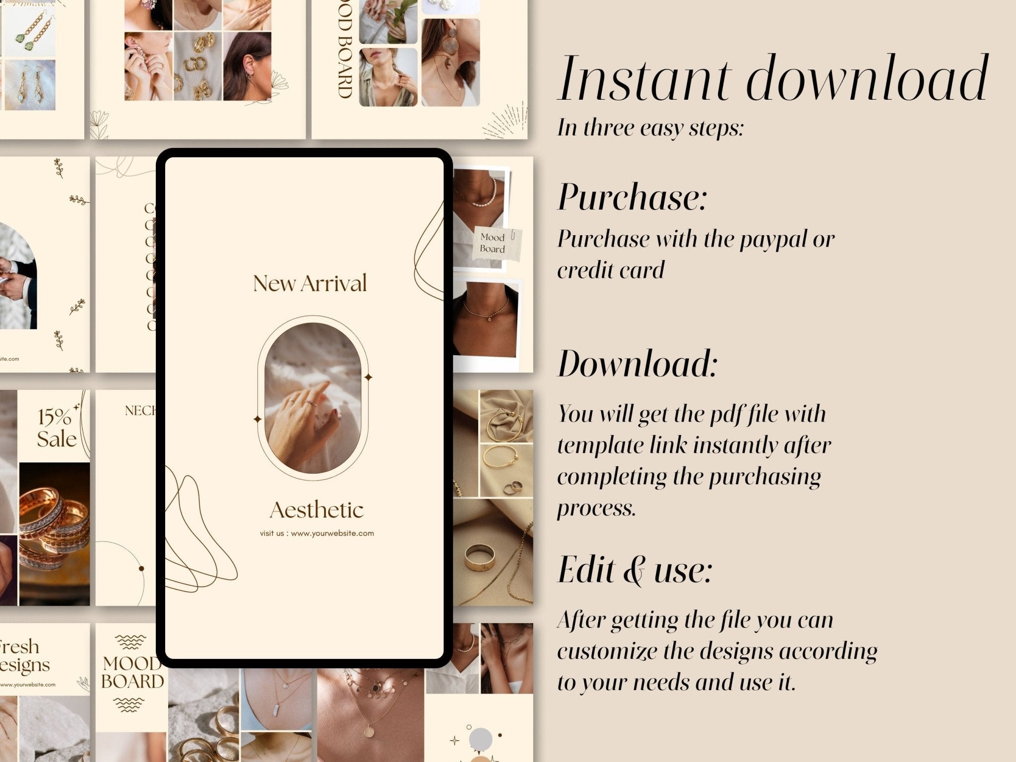 Canva bundle for jewelry product launches and promotions