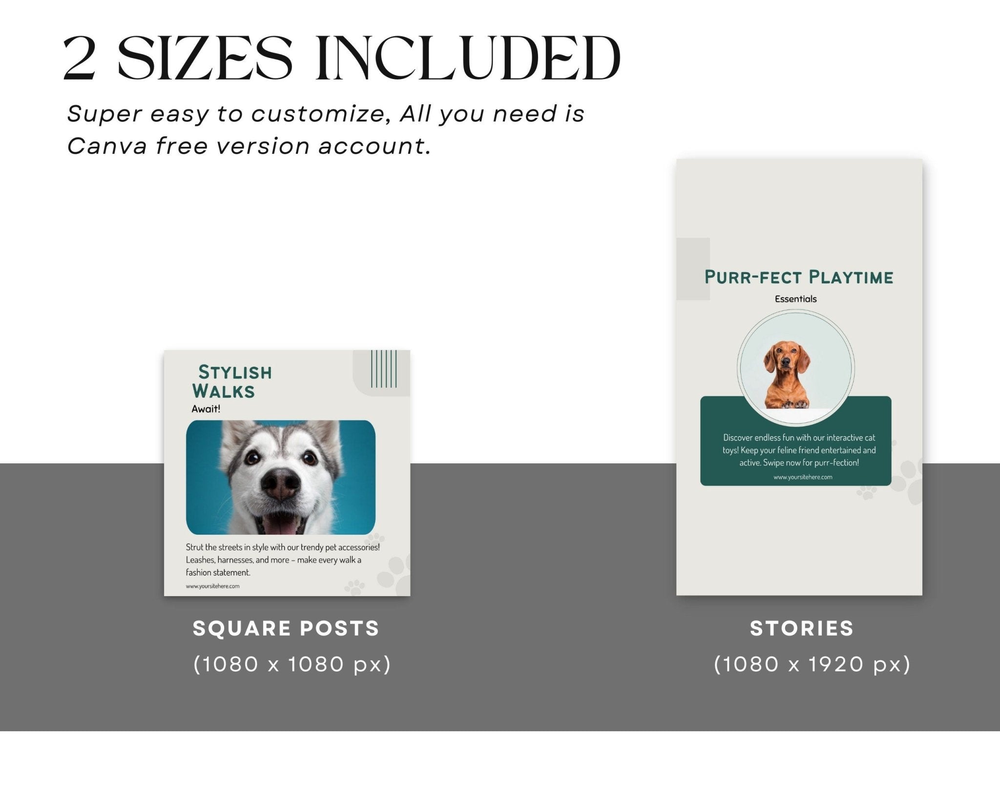 Editable business post for pet store or trainer
