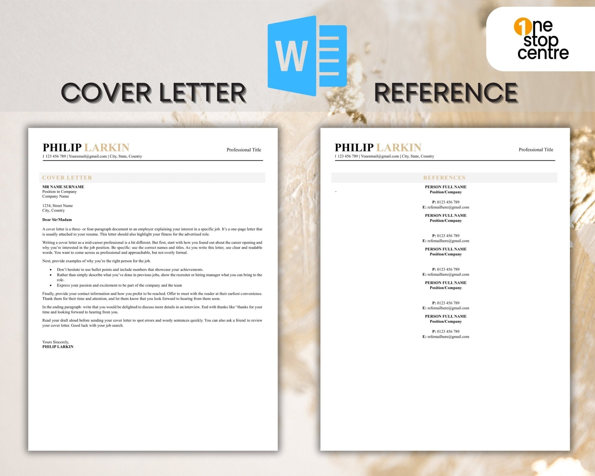 Editable resume template suitable for various industries