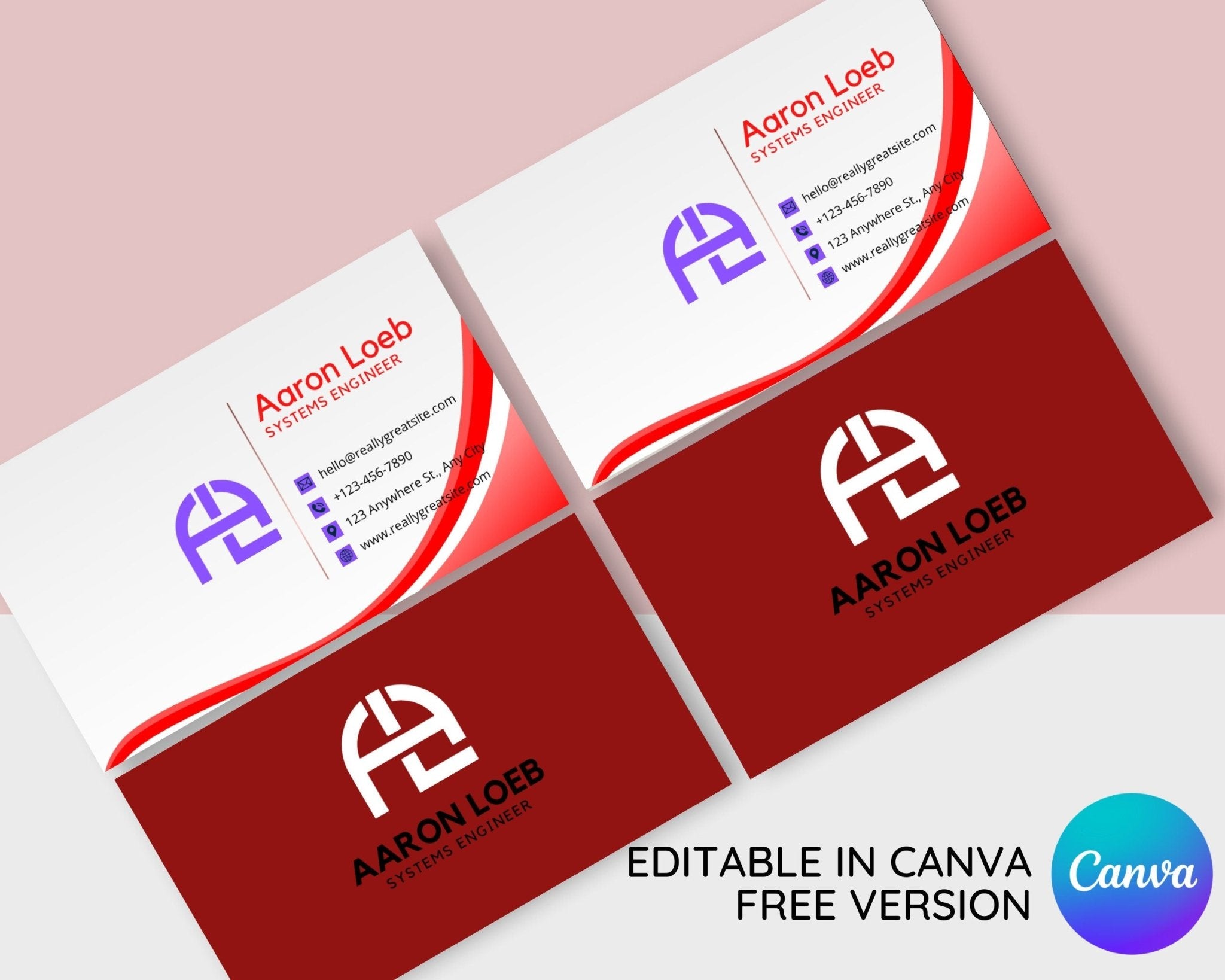 Professional Canva business card for small business