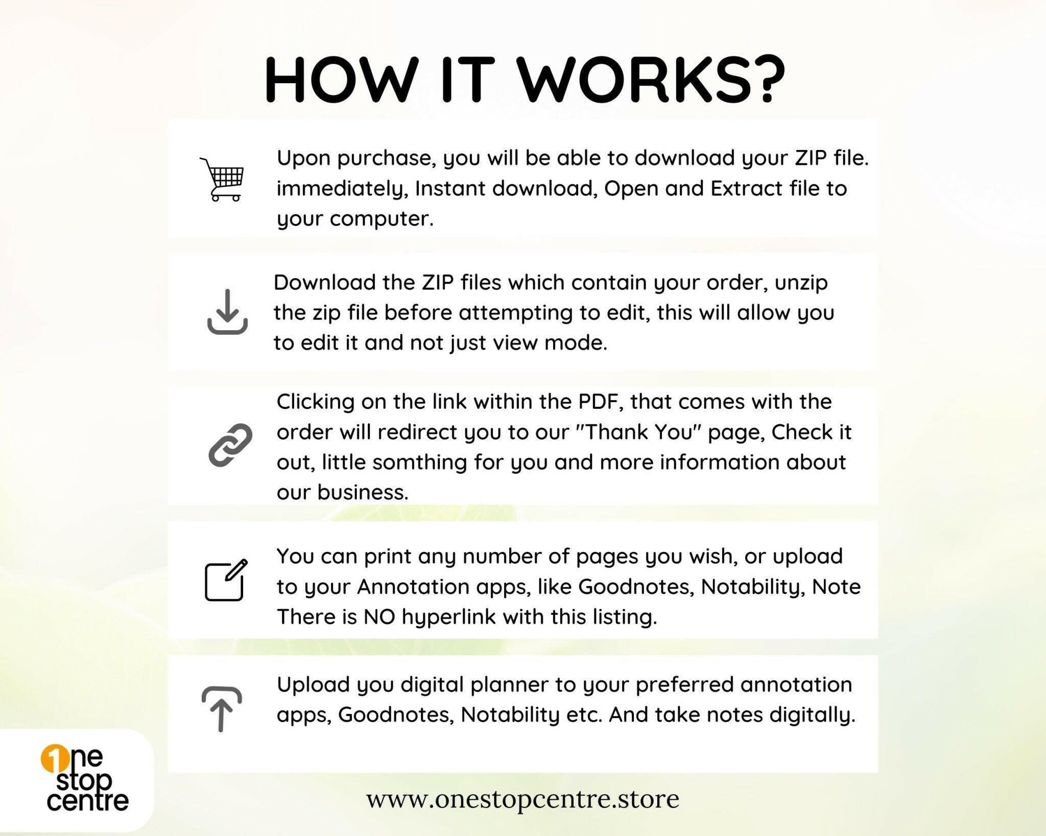 how it works start from Instant download meeting planner – editable formats