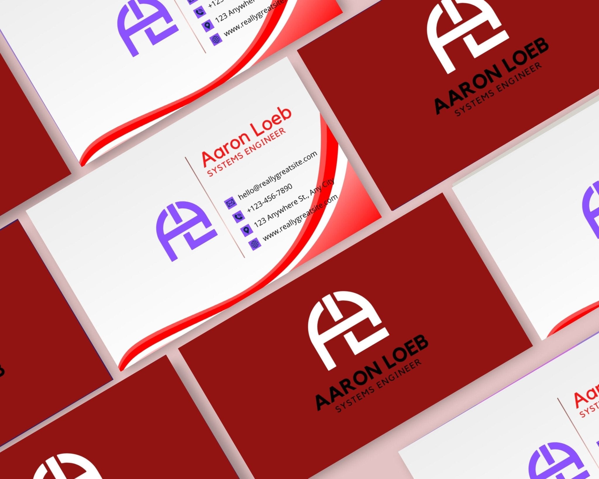 Editable calling card template