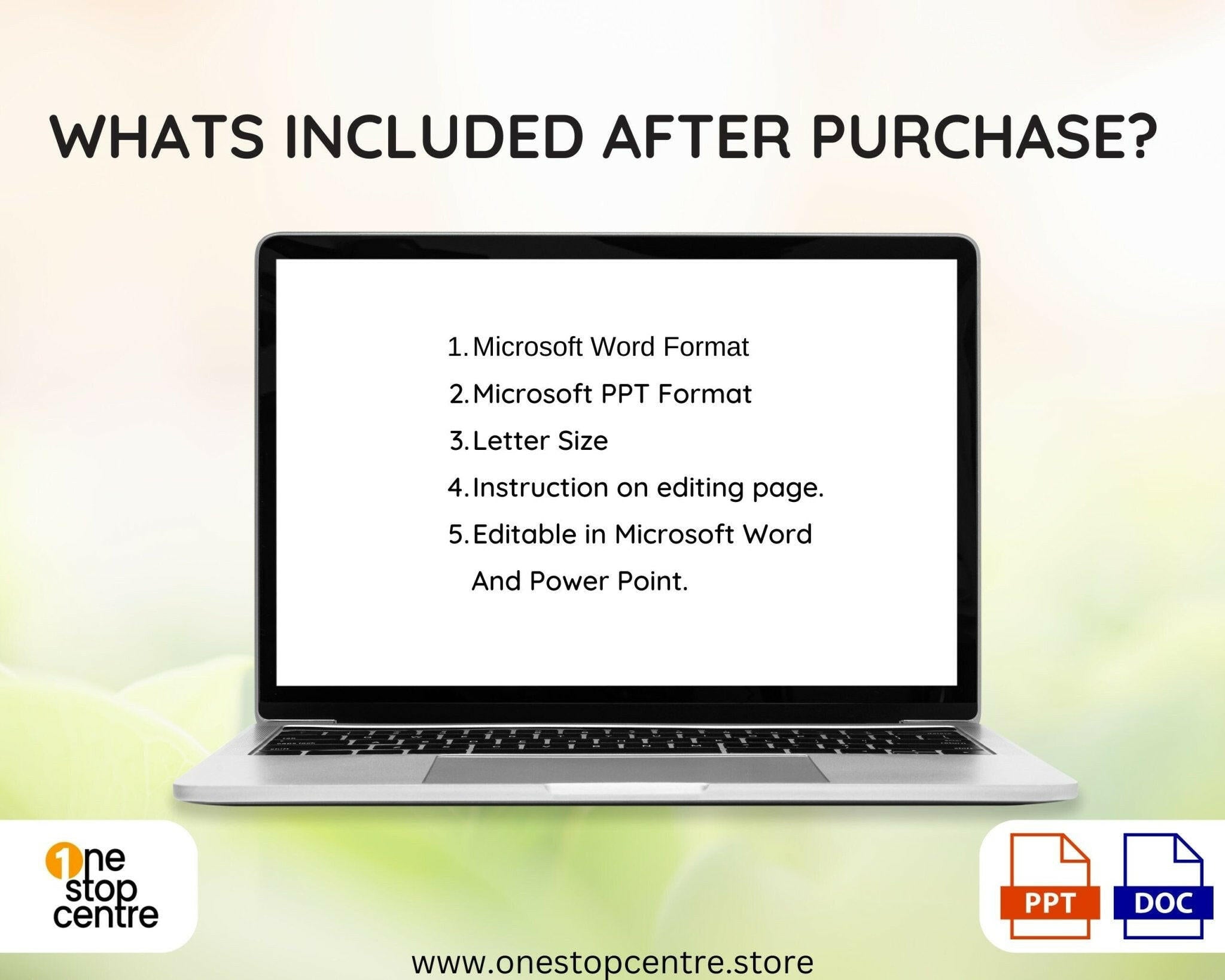 Kindergarten certificate editable in Word and PowerPoint