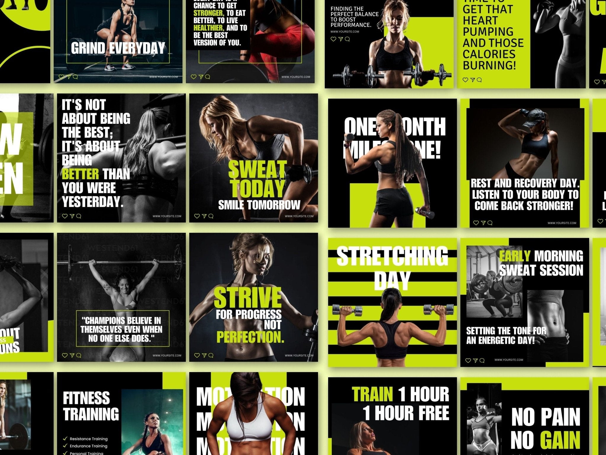 editable Facebook post templates for fitness professionals