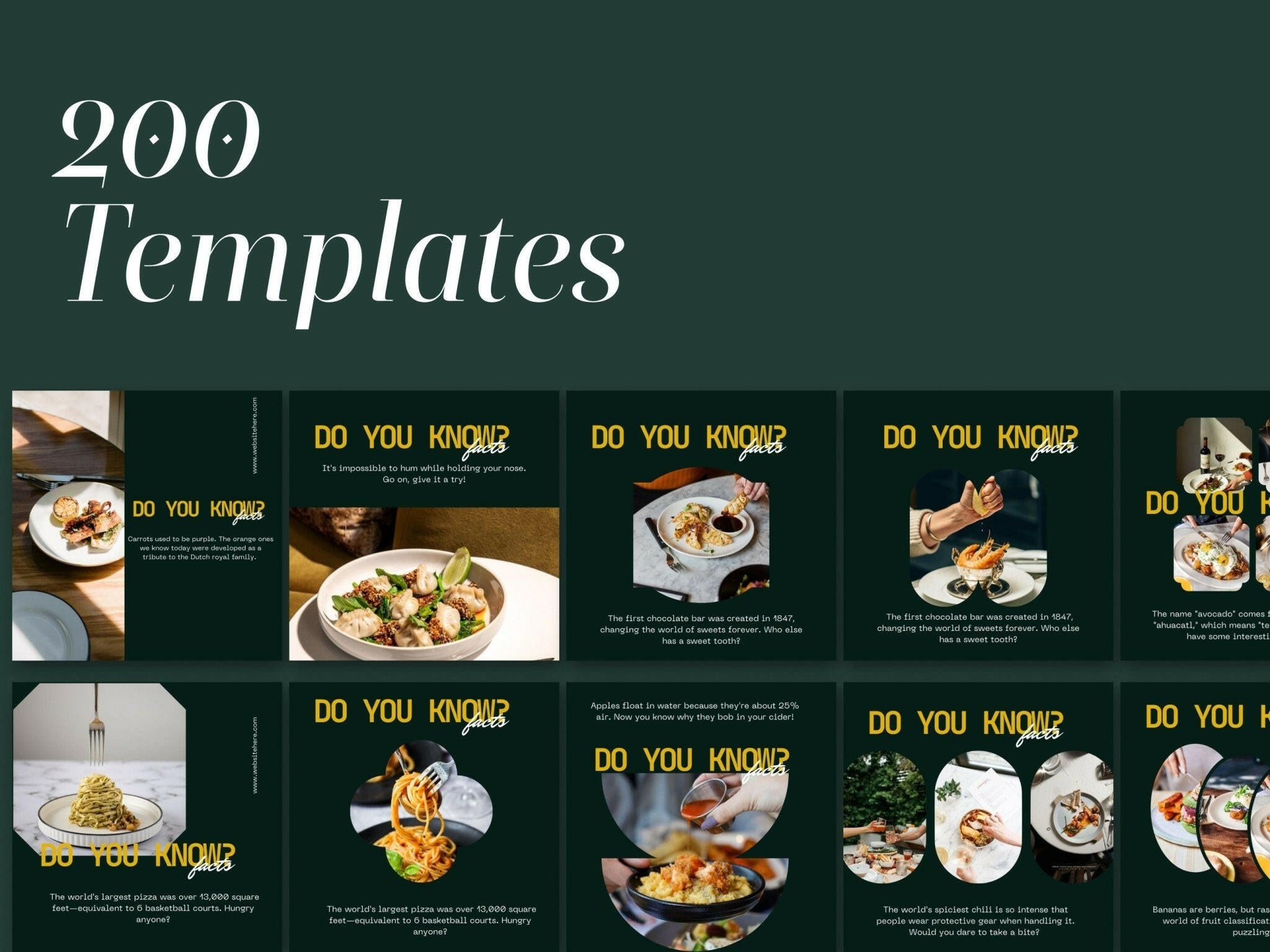 Instagram story templates for food businesses 1080x1920 px