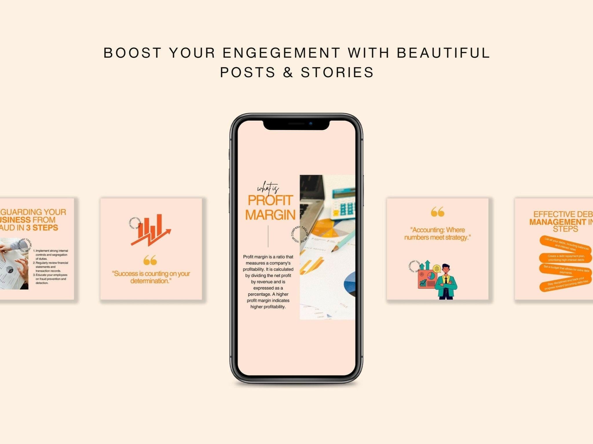 “Accounting service pricing Instagram post layout”