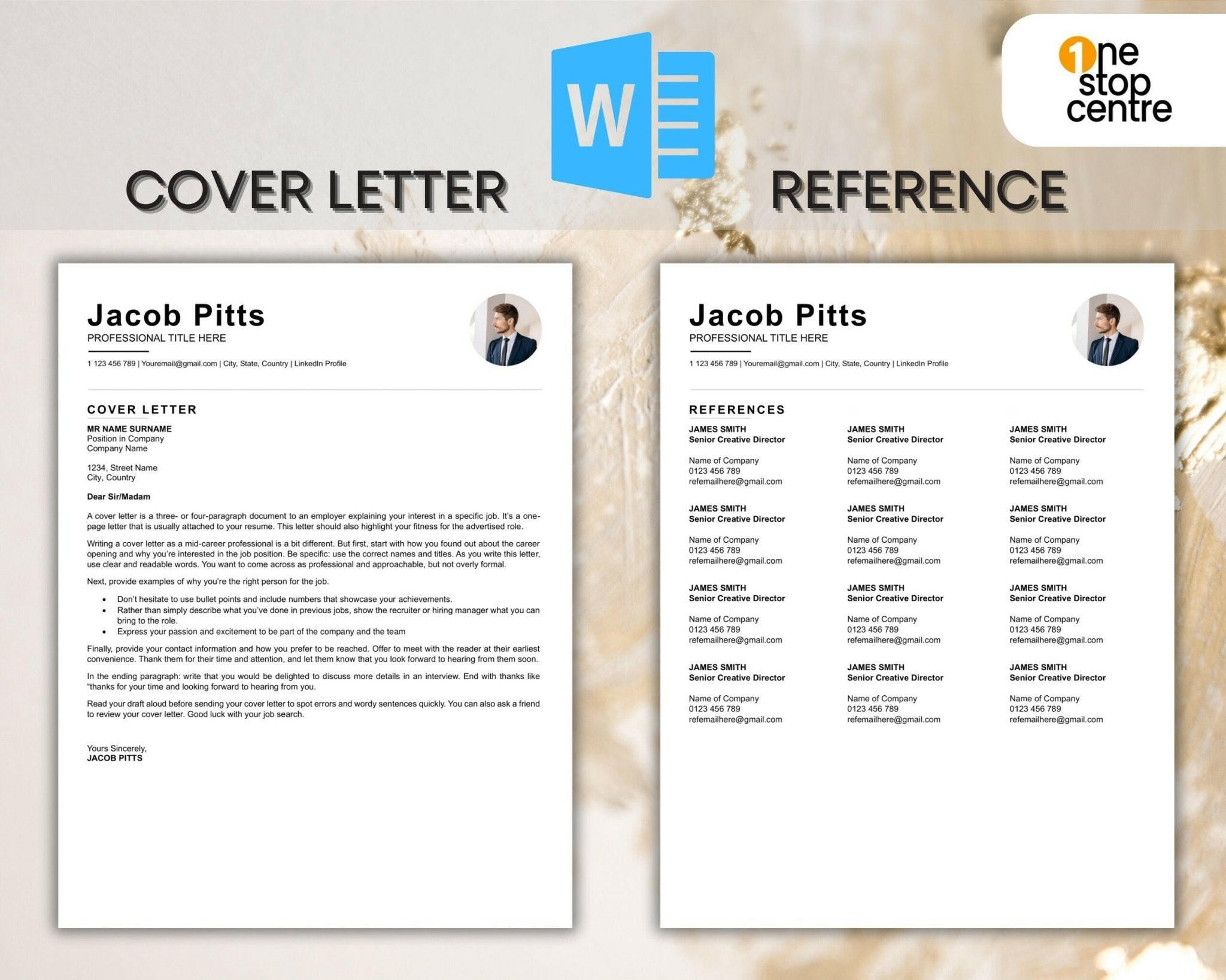 “1, 2, and 3-page resume templates in A4 and US Letter sizes”
