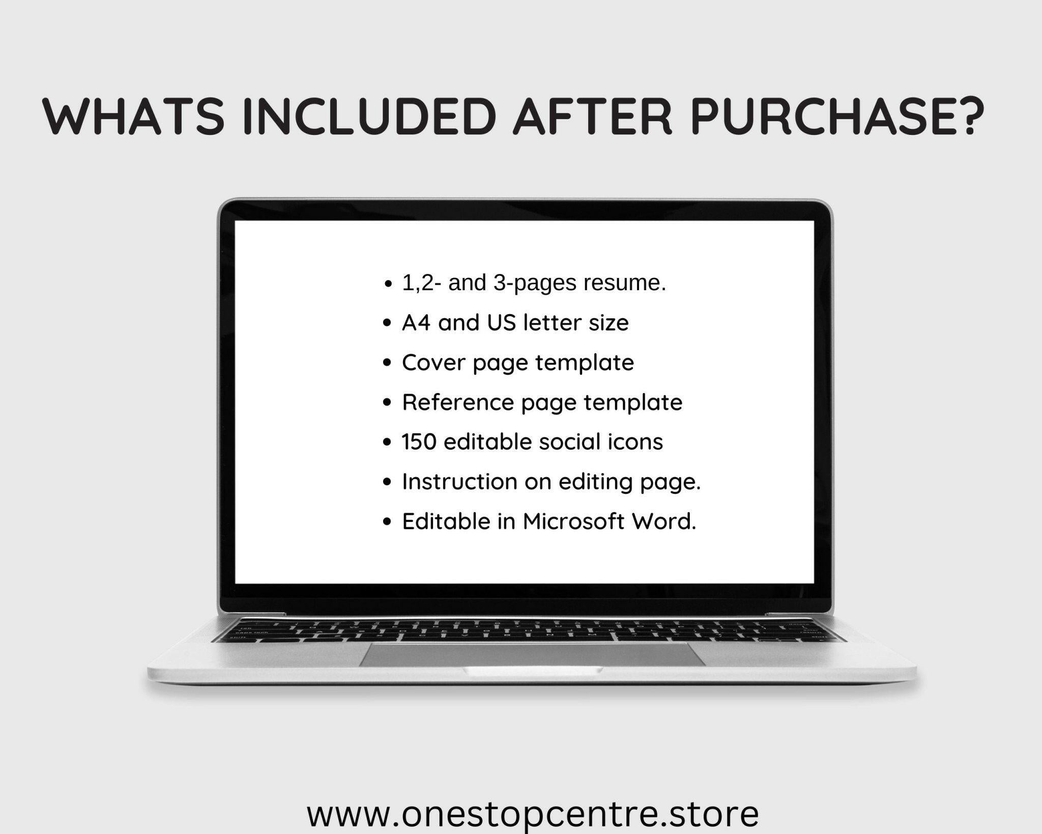 Customizable CV Template – Instant Download