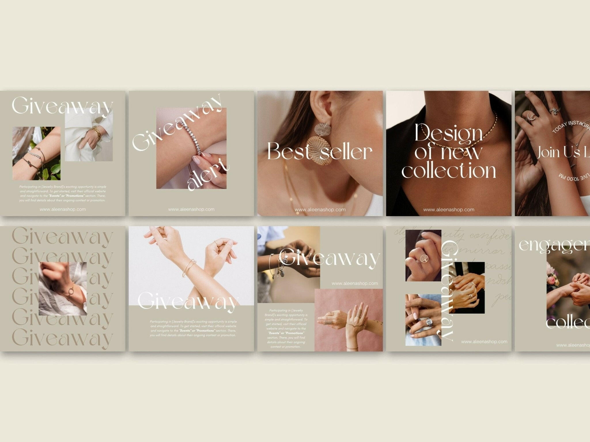 Editable Instagram story template for jewelry launch