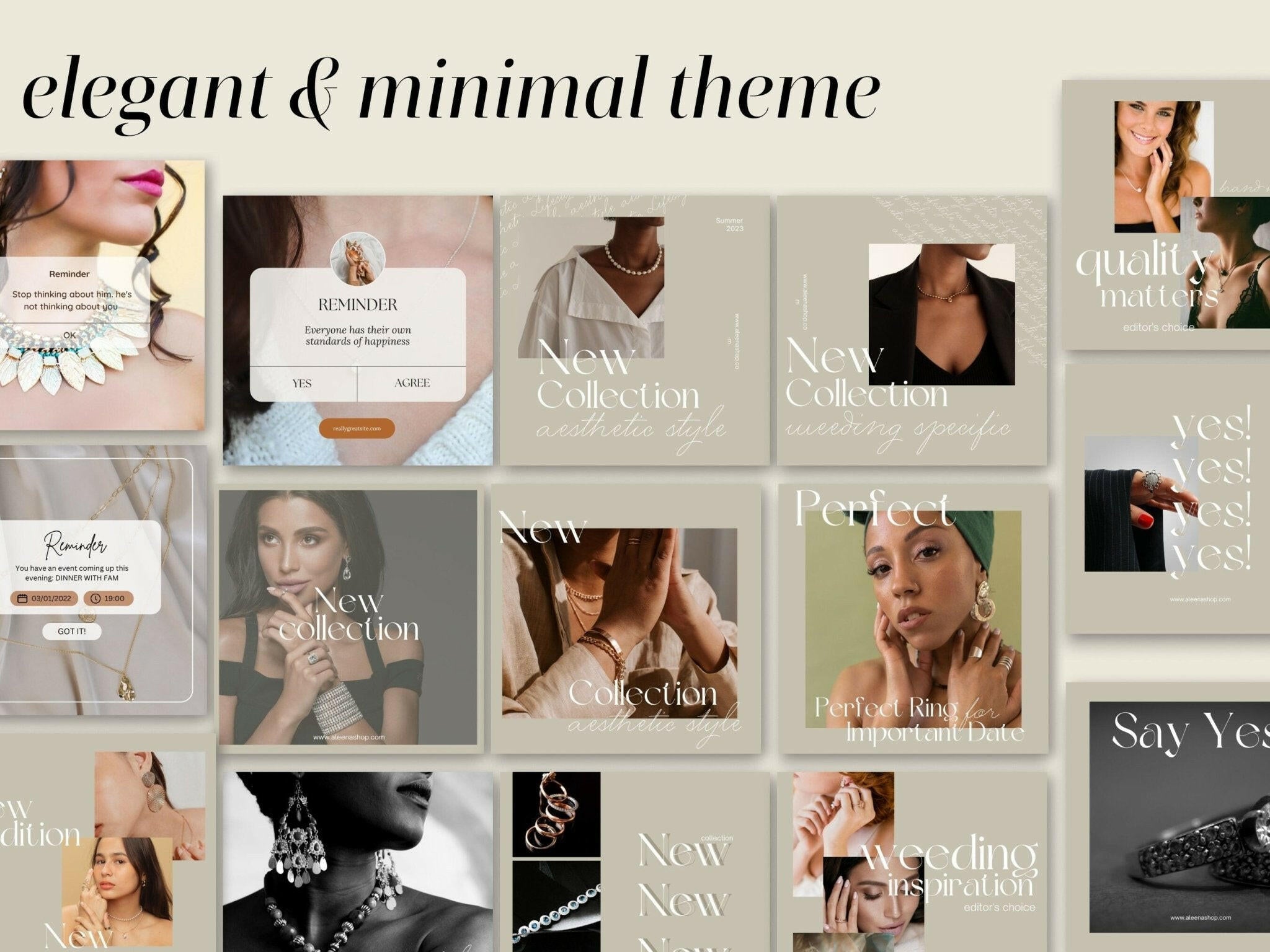 Social media template for ring product spotlight