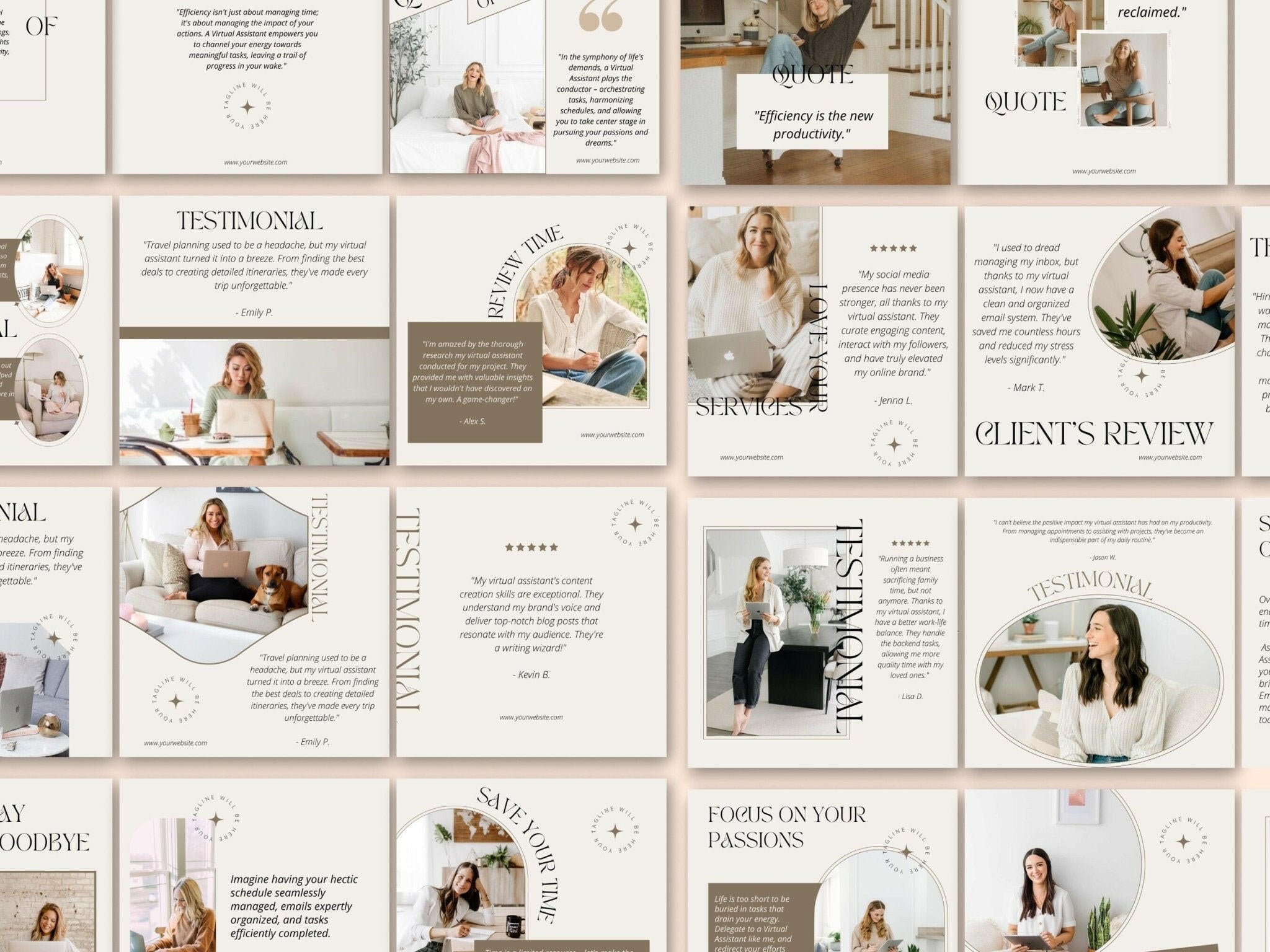 Virtual Assistant Instagram Pricing and services overview template