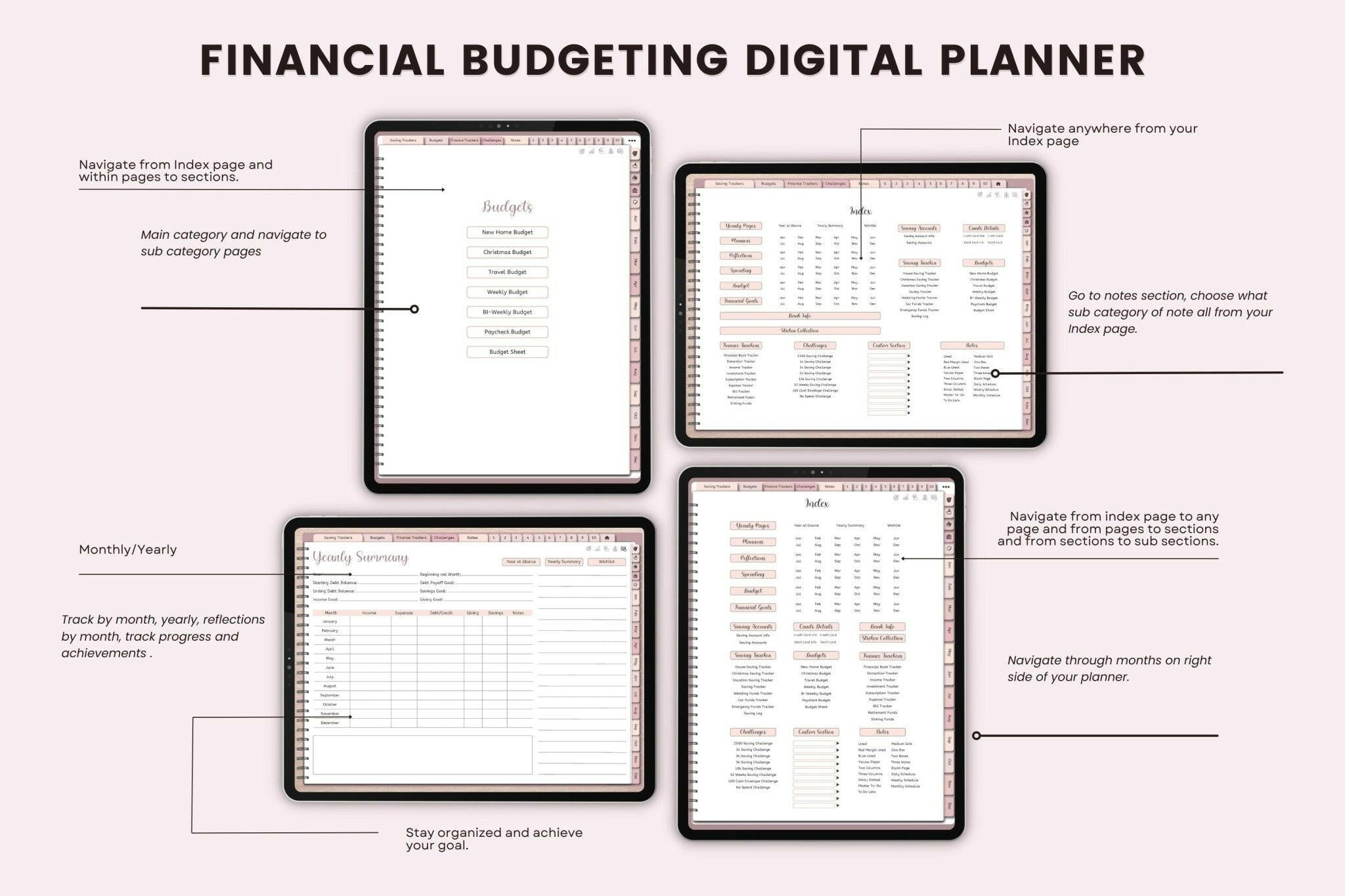 "Custom finance goal tracker and credit card organizer template"
