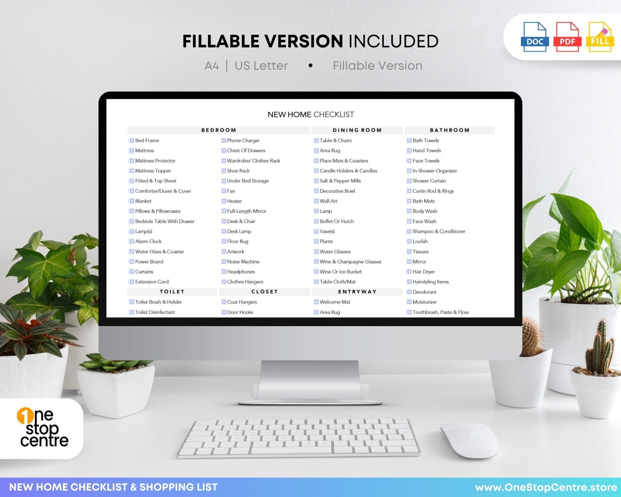 Organized moving planner template